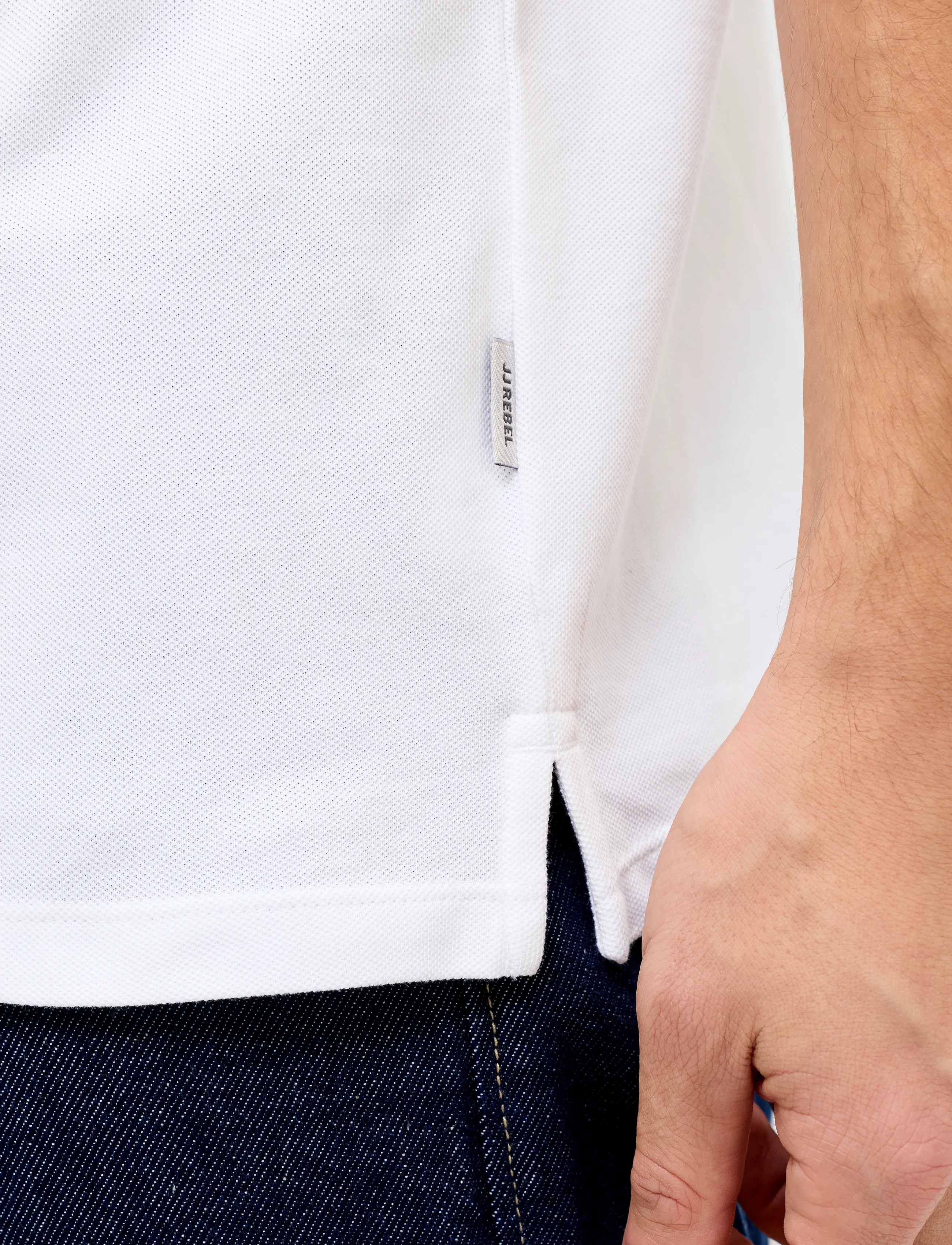 JJ REBEL - JREBEVANS POLO SS SN - die niedrigsten preise - bright white - 5