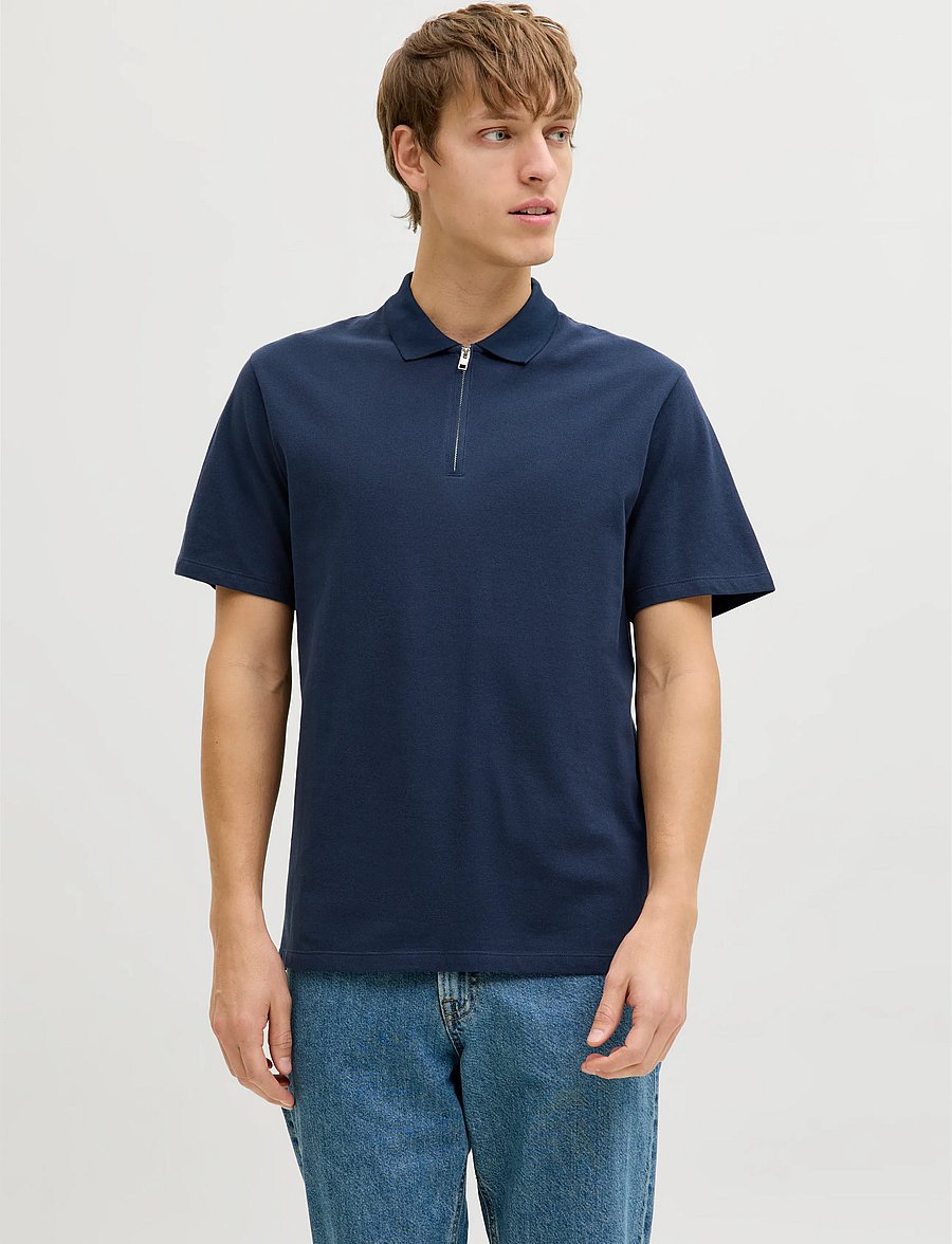 JJ REBEL - JREBEVANS POLO SS SN - navy blazer - 0
