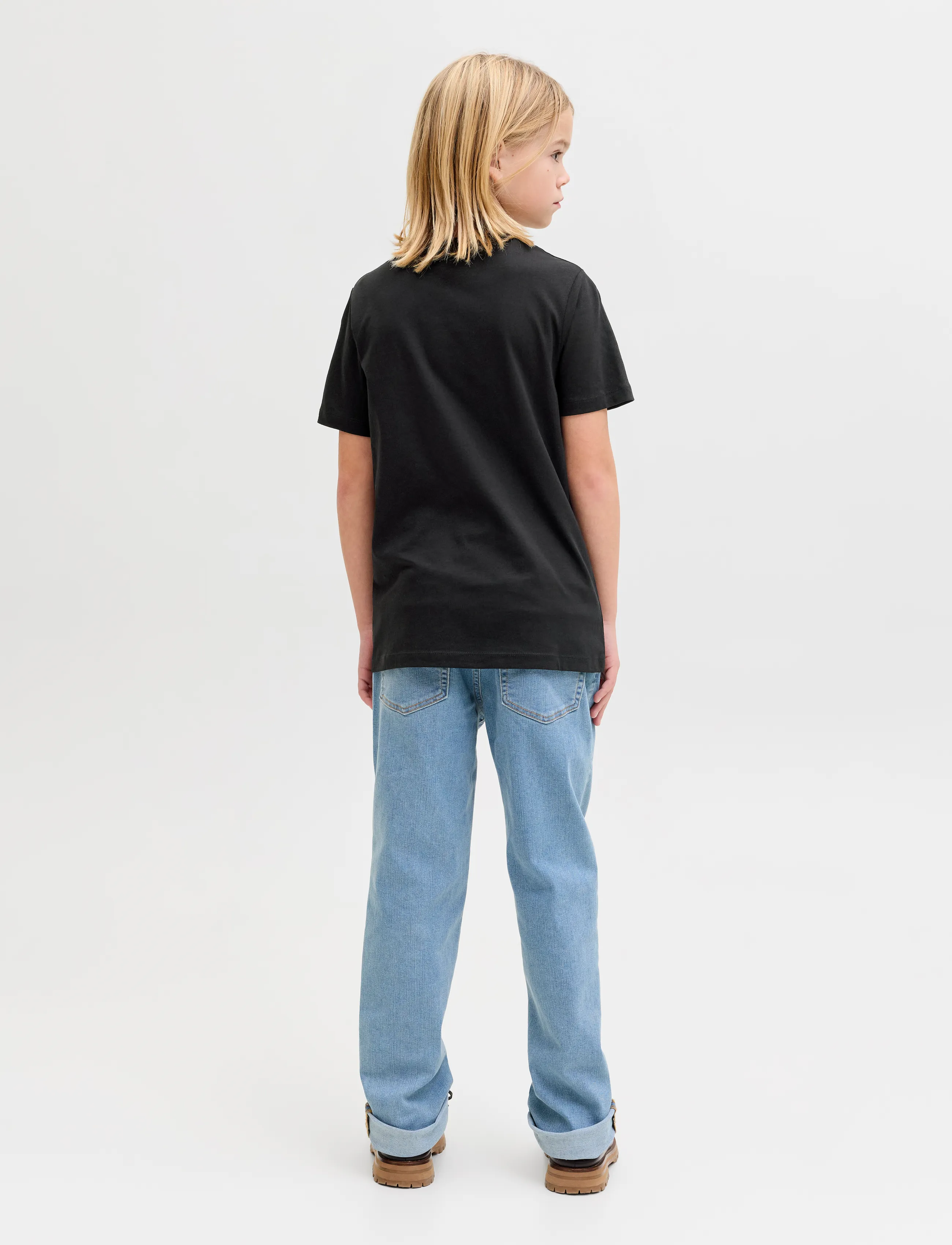 JJ REBEL - JREBREBEL LOGO TEE SS CREW NECK NOOS JNR - kortærmede t-shirts - black - 3
