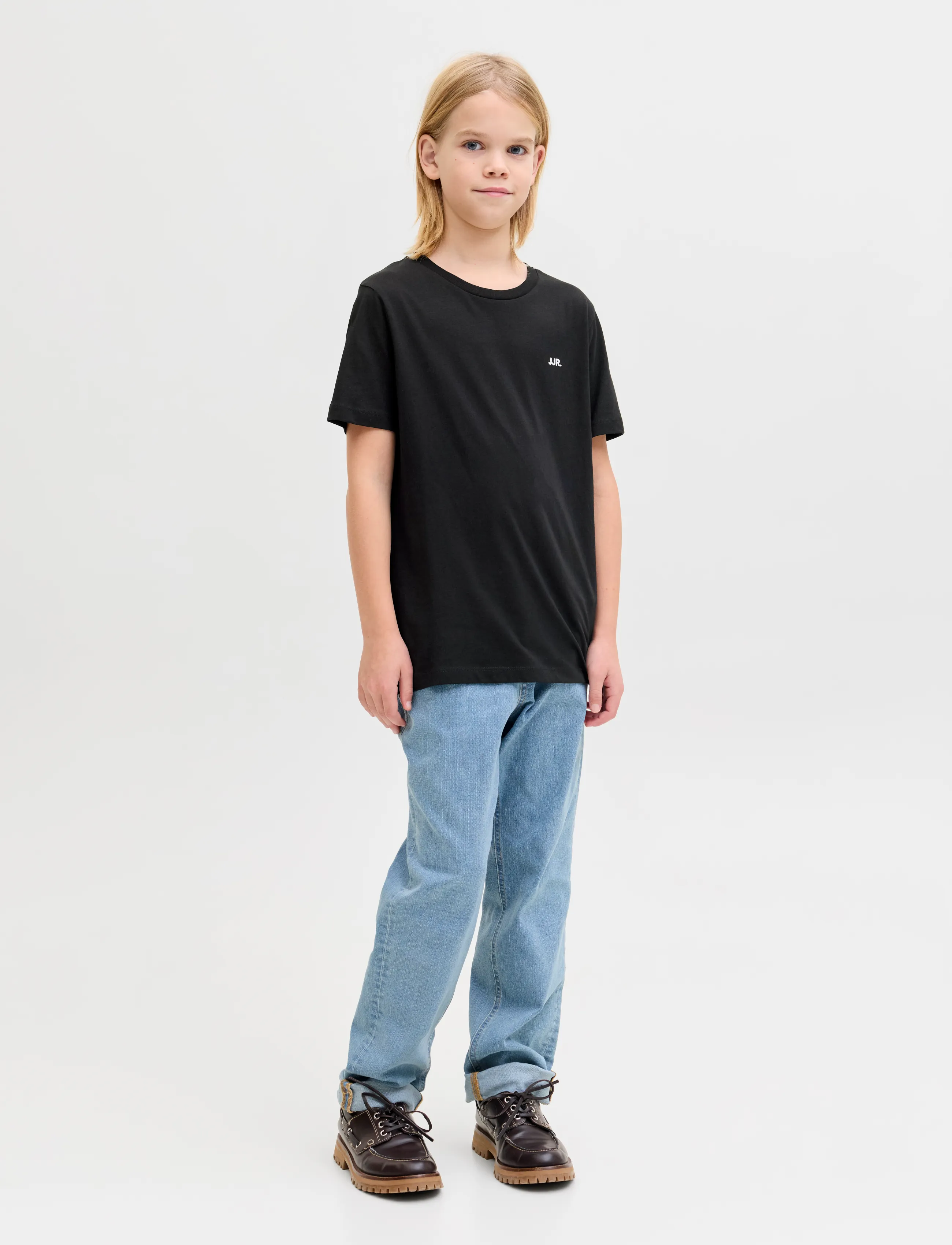 JJ REBEL - JREBREBEL LOGO TEE SS CREW NECK NOOS JNR - kortærmede t-shirts - black - 4