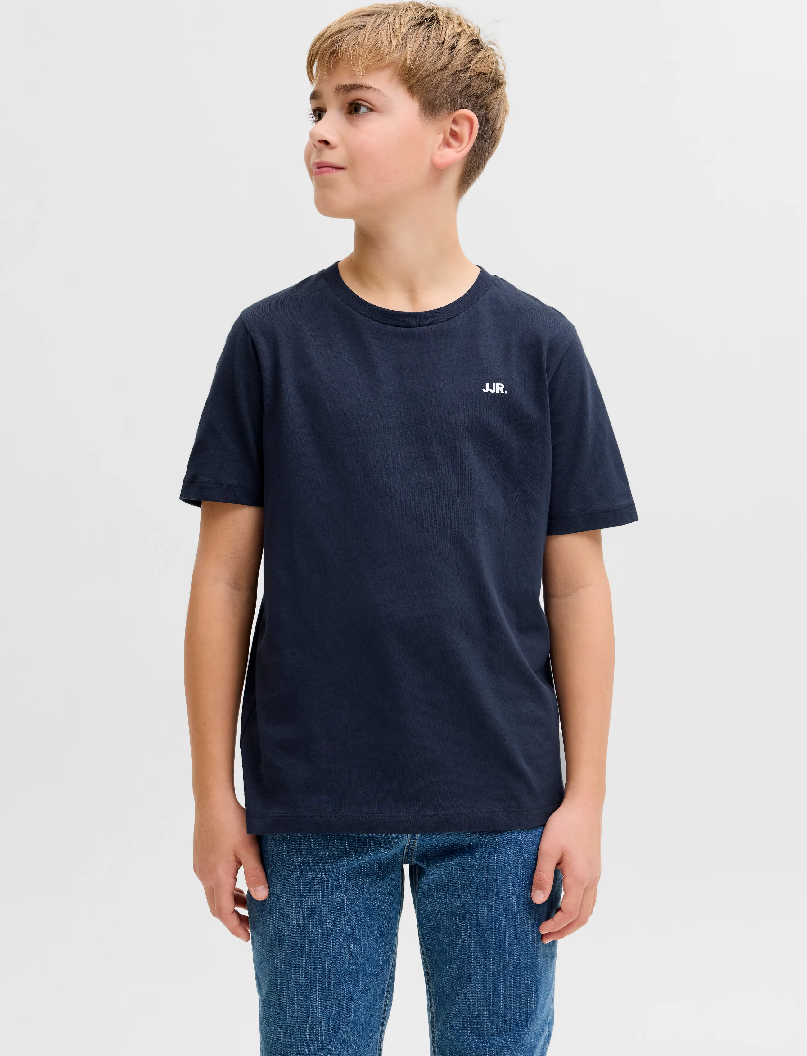 JJ REBEL JREBREBEL LOGO TEE SS CREW NECK NOOS JNR - Short-sleeved t-shirts - SKY CAPTAIN / navy