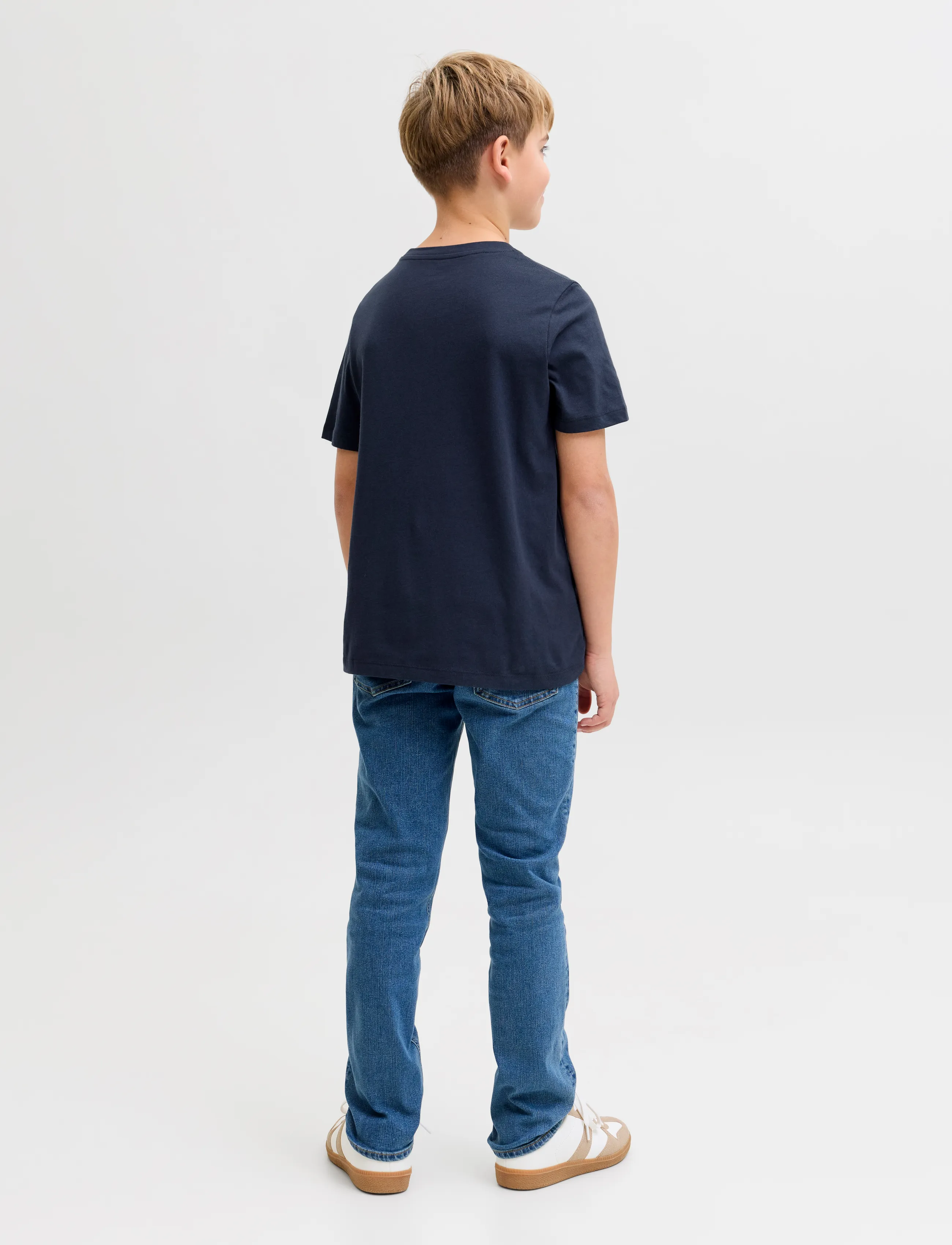 JJ REBEL - JREBREBEL LOGO TEE SS CREW NECK NOOS JNR - kurzärmelige - sky captain - 3