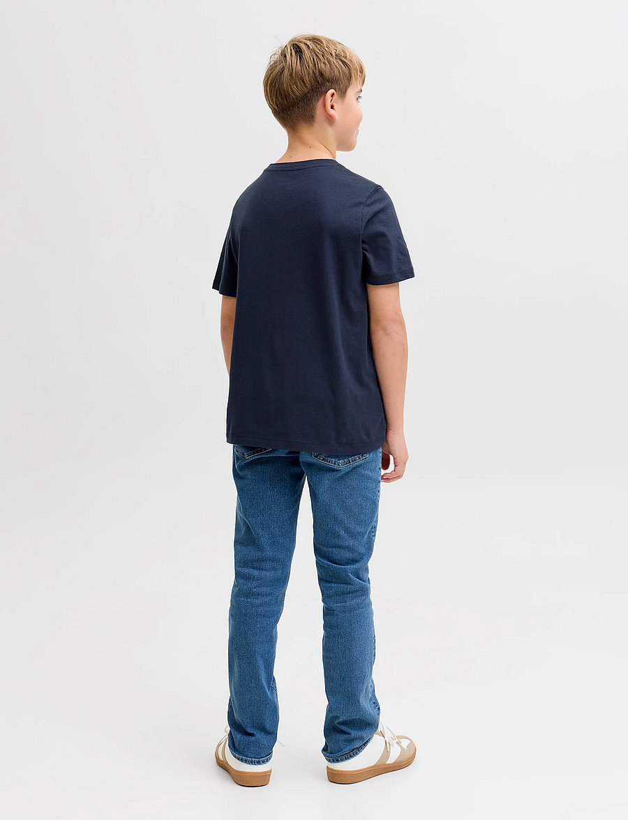 JJ REBEL - JREBREBEL LOGO TEE SS CREW NECK NOOS JNR - kurzärmelige - sky captain - 3