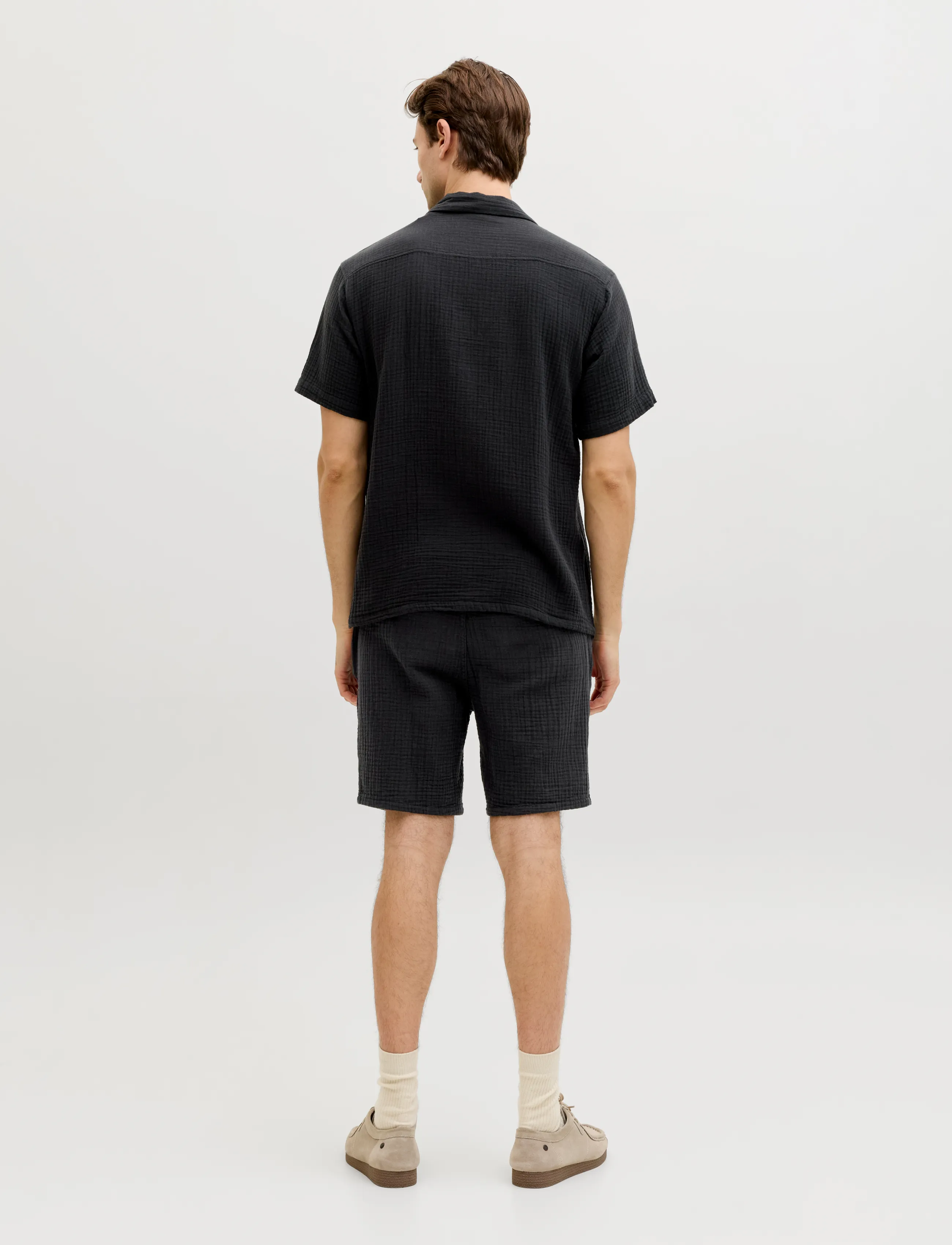 JJ REBEL - JREBJASON PATRICK RESORT SHIRT SS - kortærmede skjorter - black - 2
