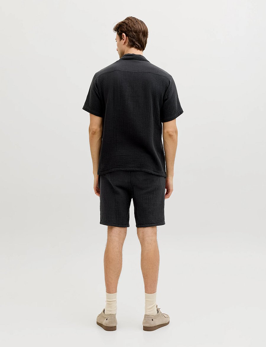 JJ REBEL - JREBJASON PATRICK RESORT SHIRT SS - kortærmede skjorter - black - 2
