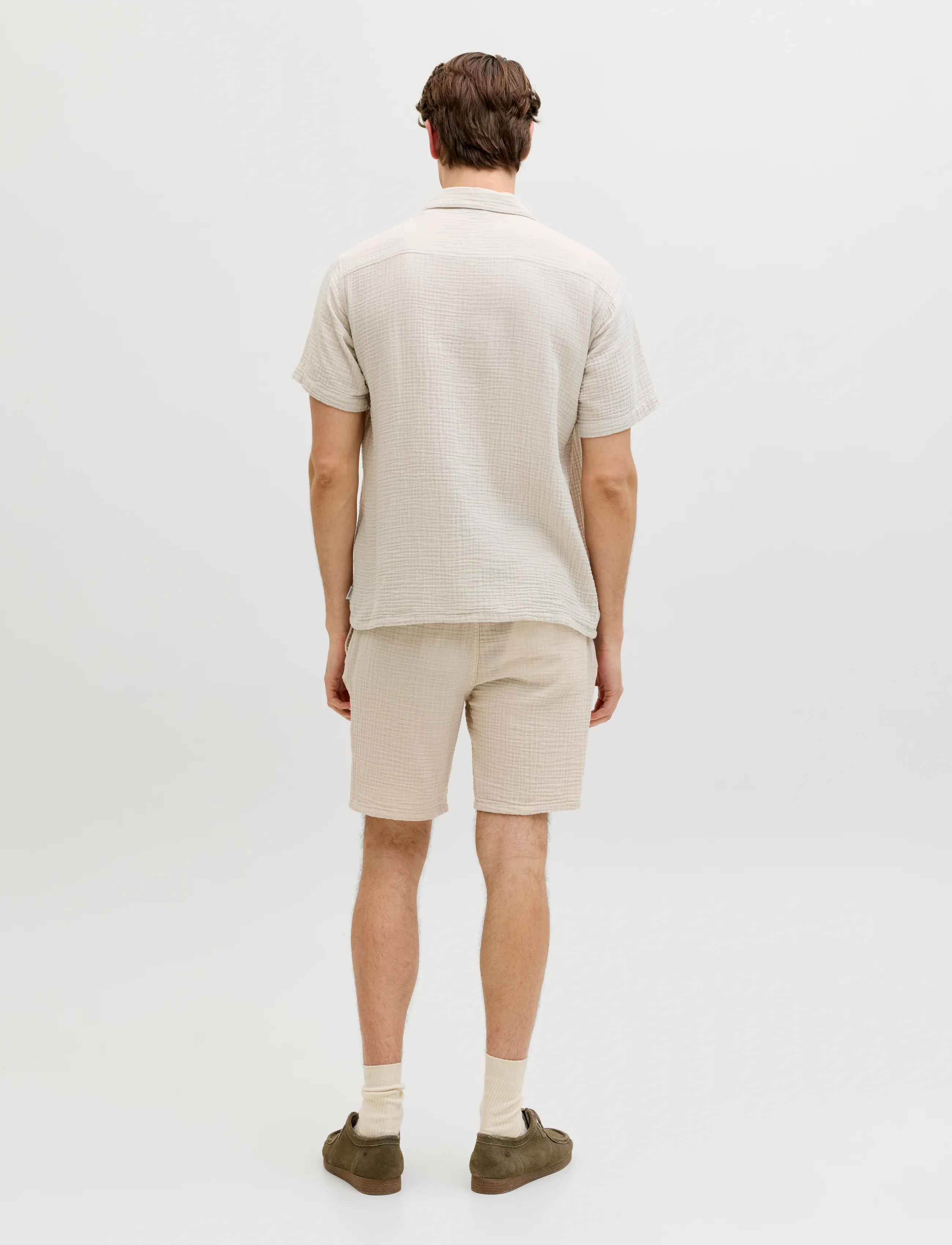 JJ REBEL - JREBJASON PATRICK RESORT SHIRT SS - laveste priser - moonbeam - 3
