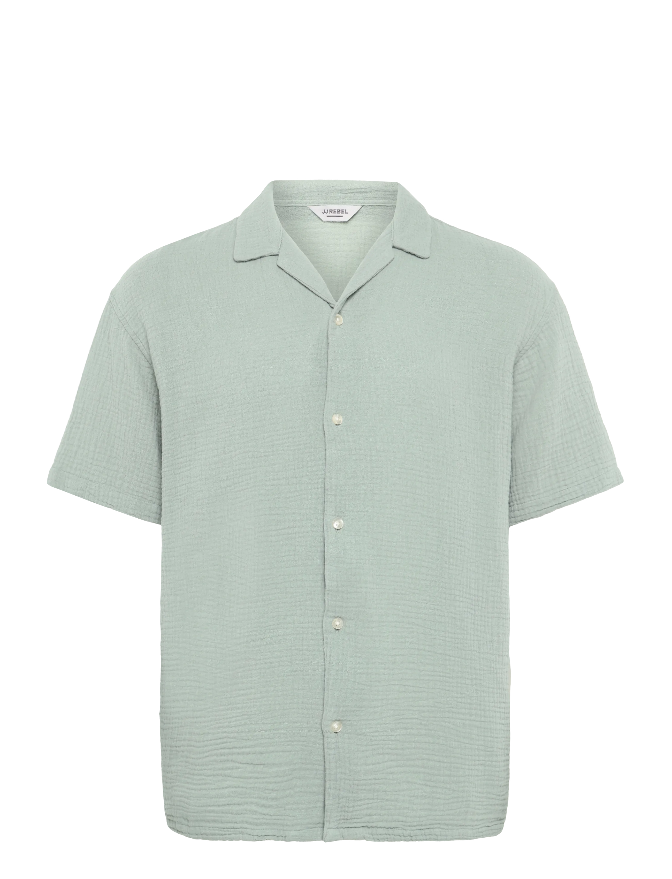 JJ REBEL Jrebjason Patrick Resort Shirt Ss Grau - L - Herren