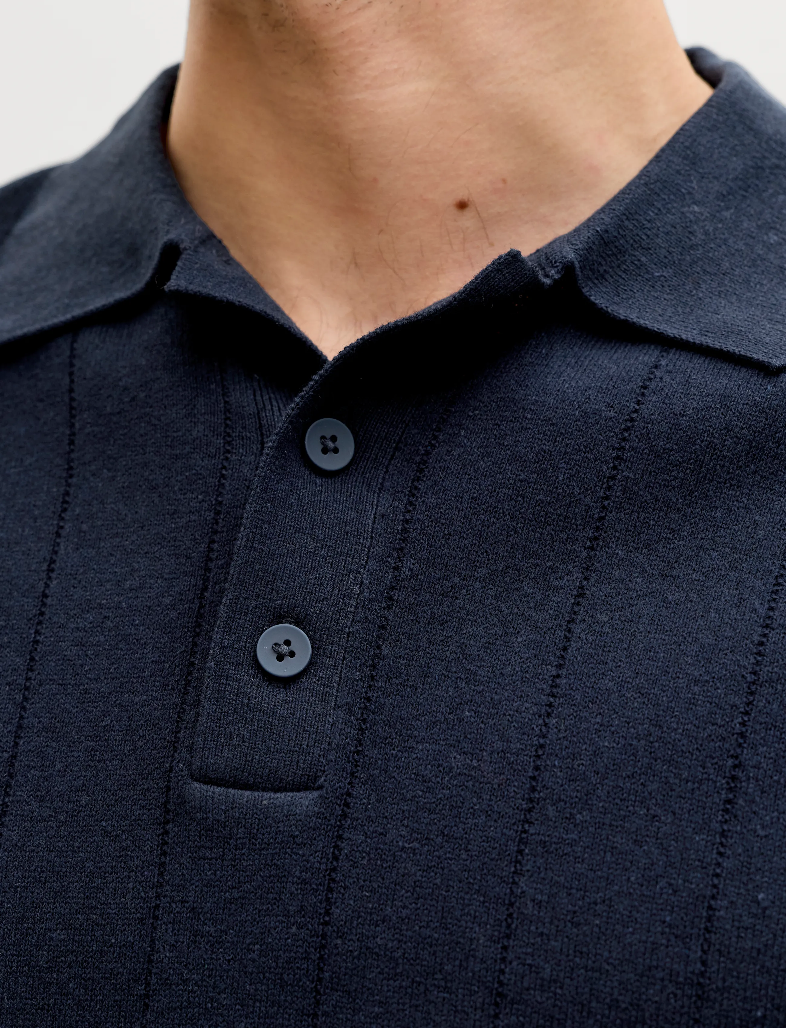 JJ REBEL - JREBBEAM KNIT POLO SS - laveste priser - navy blazer - 5