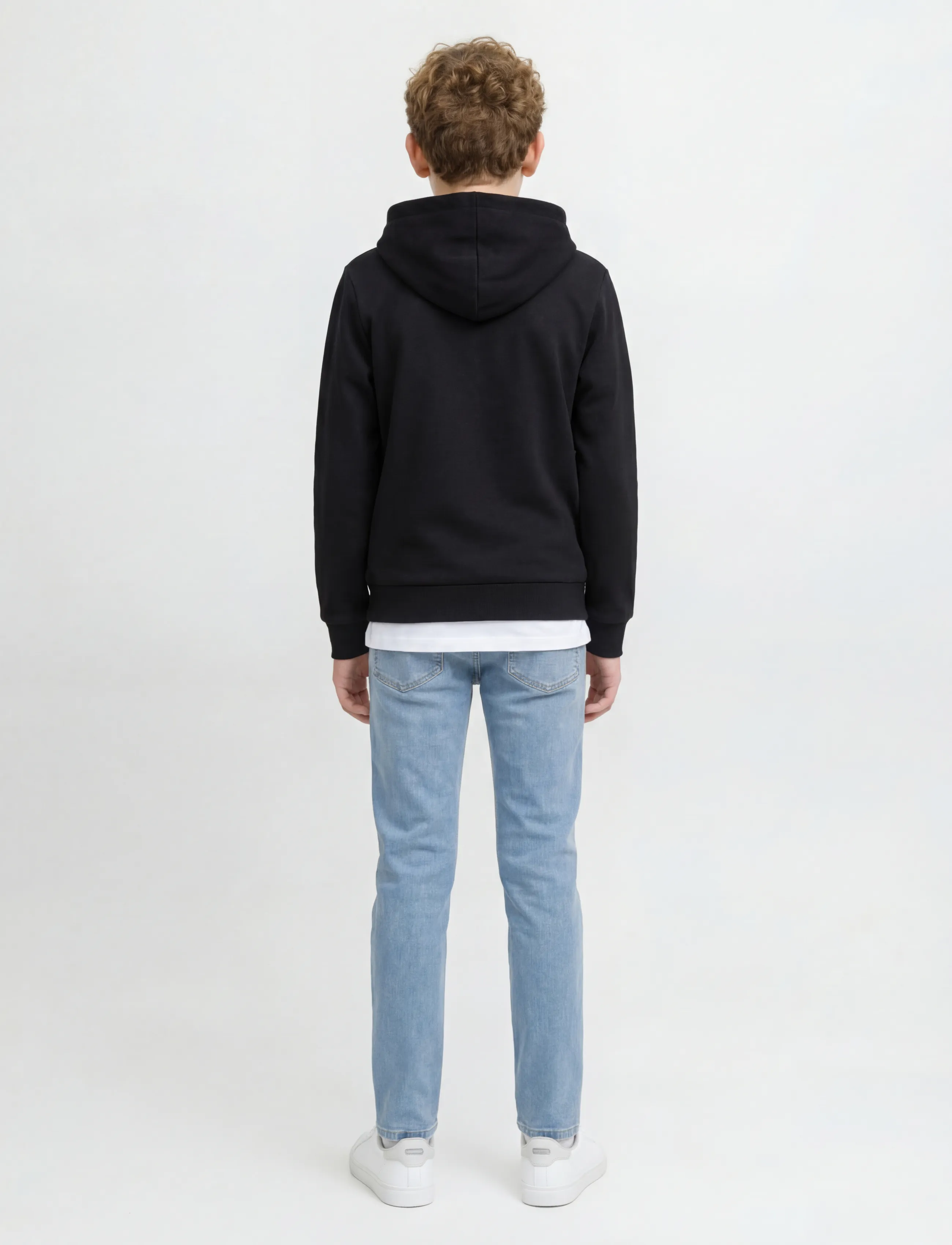 JJ REBEL - JREBZACK SWEAT HOOD NOOS JNR - hættetrøjer - black - 3