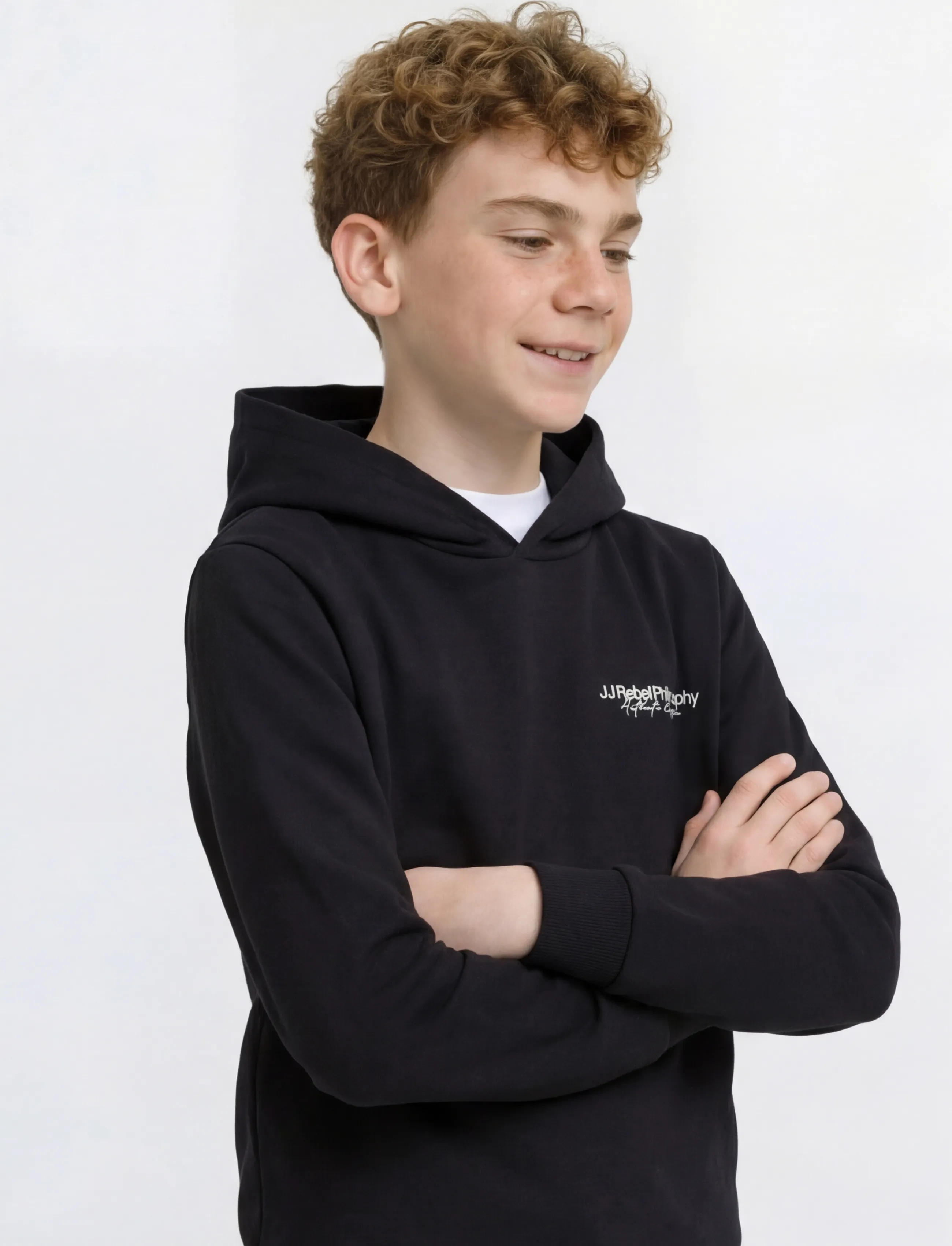 JJ REBEL - JREBZACK SWEAT HOOD NOOS JNR - hættetrøjer - black - 5