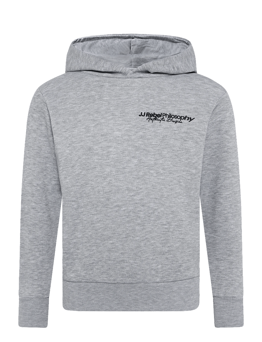 JJ REBEL - JREBZACK SWEAT HOOD NOOS JNR - kapuutsiga pusad - light grey melange - 1