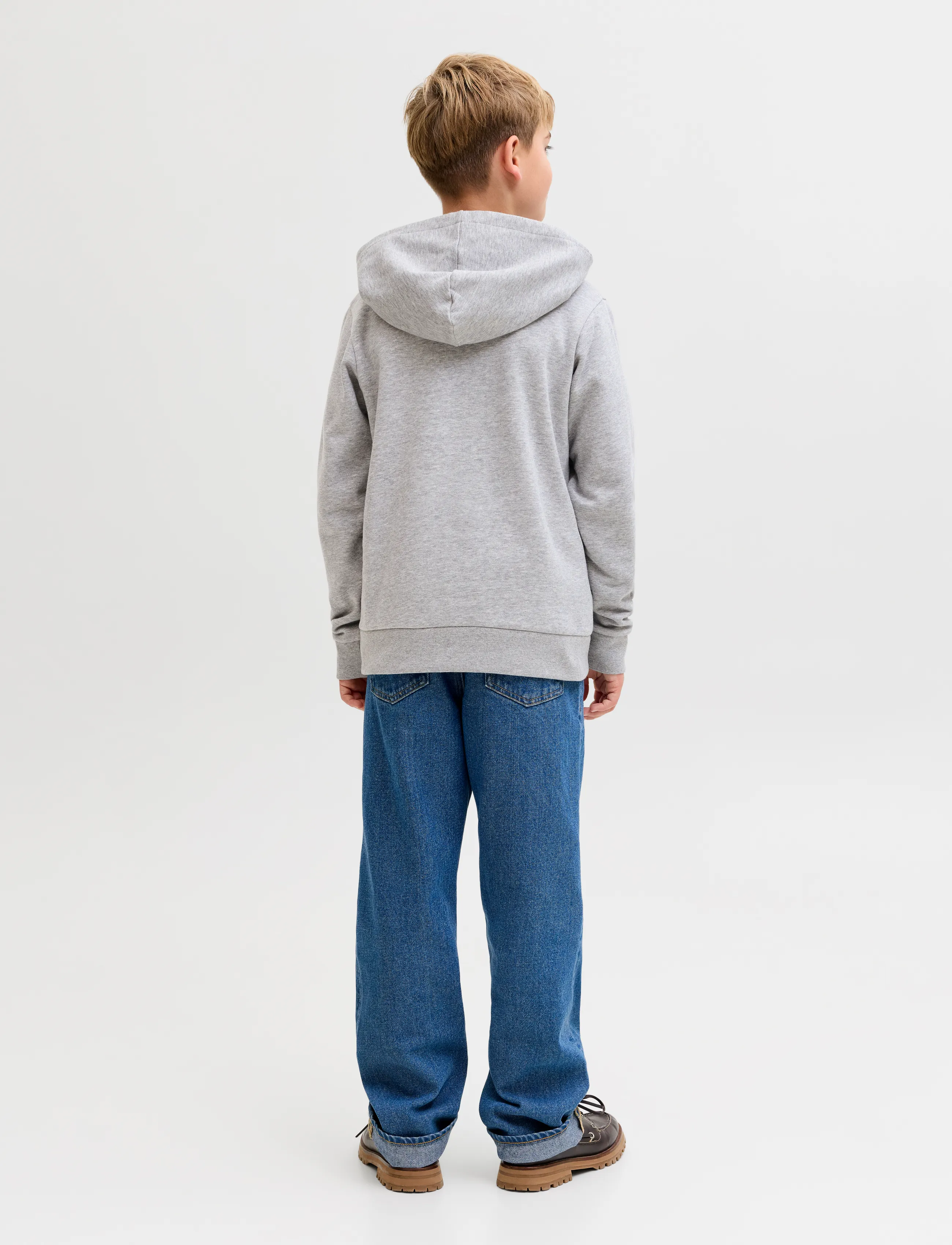 JJ REBEL - JREBZACK SWEAT HOOD NOOS JNR - kapuzenpullover - light grey melange - 3