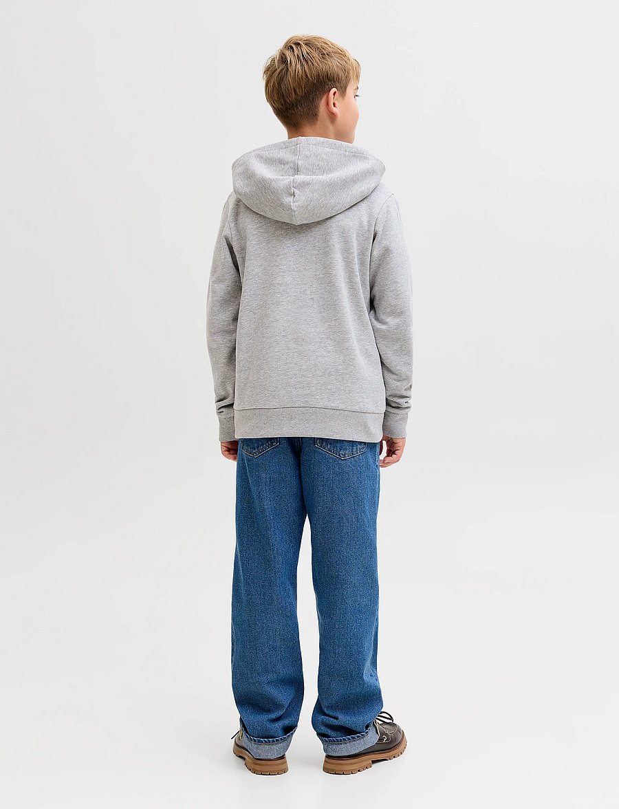 JJ REBEL - JREBZACK SWEAT HOOD NOOS JNR - kapuutsiga pusad - light grey melange - 3