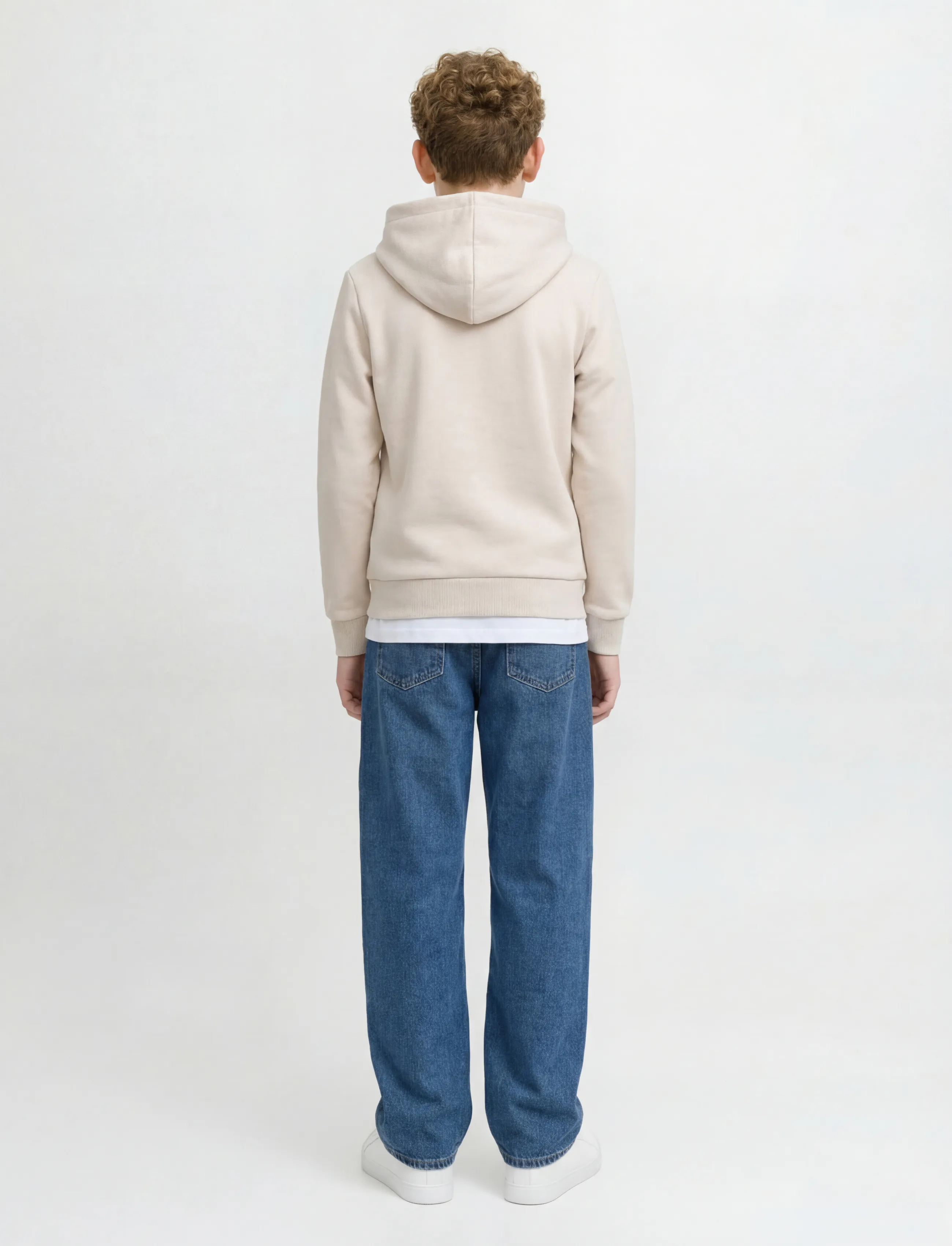 JJ REBEL - JREBZACK SWEAT HOOD NOOS JNR - hættetrøjer - moonbeam - 3