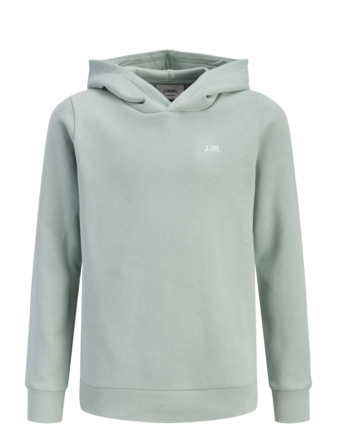 JJ REBEL JREBREBEL LOGO SWEAT HOOD NOOS JNR - Sweatshirts & Hættetrøjer - AQUA GRAY / blue