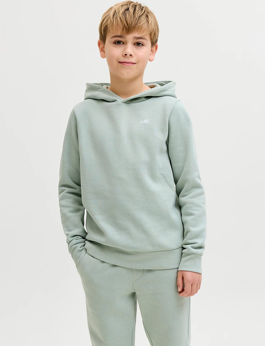 JJ REBEL - JREBREBEL LOGO SWEAT HOOD NOOS JNR - kapuutsiga pusad - aqua gray - 0
