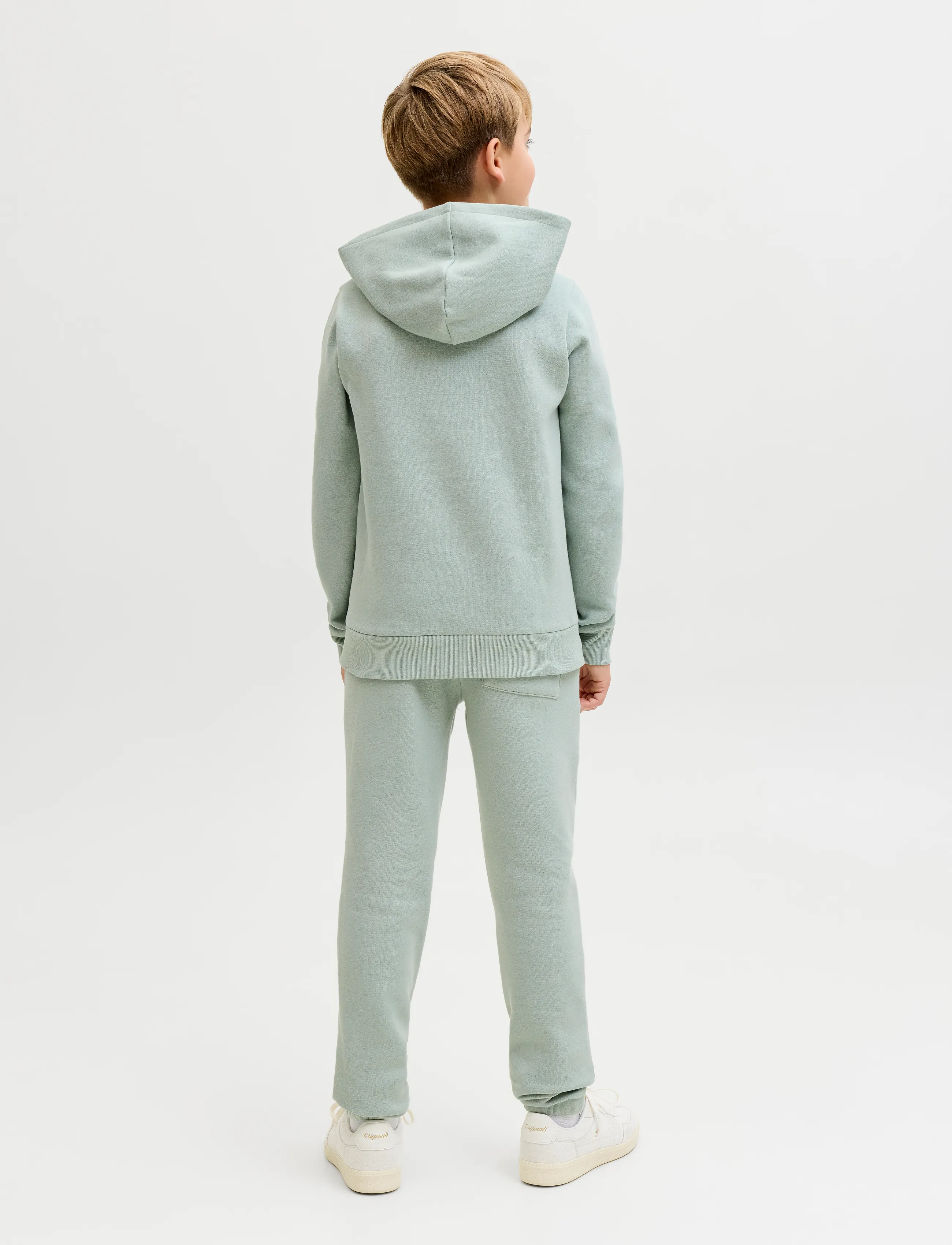 JJ REBEL - JREBREBEL LOGO SWEAT HOOD NOOS JNR - sweatshirts & hættetrøjer - aqua gray - 2