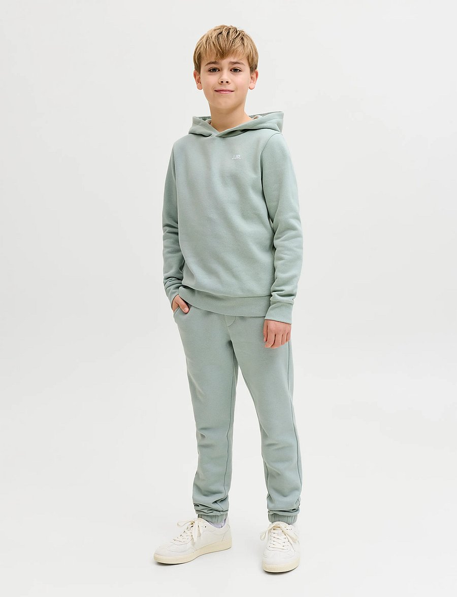 JJ REBEL - JREBREBEL LOGO SWEAT HOOD NOOS JNR - kapuutsiga pusad - aqua gray - 4
