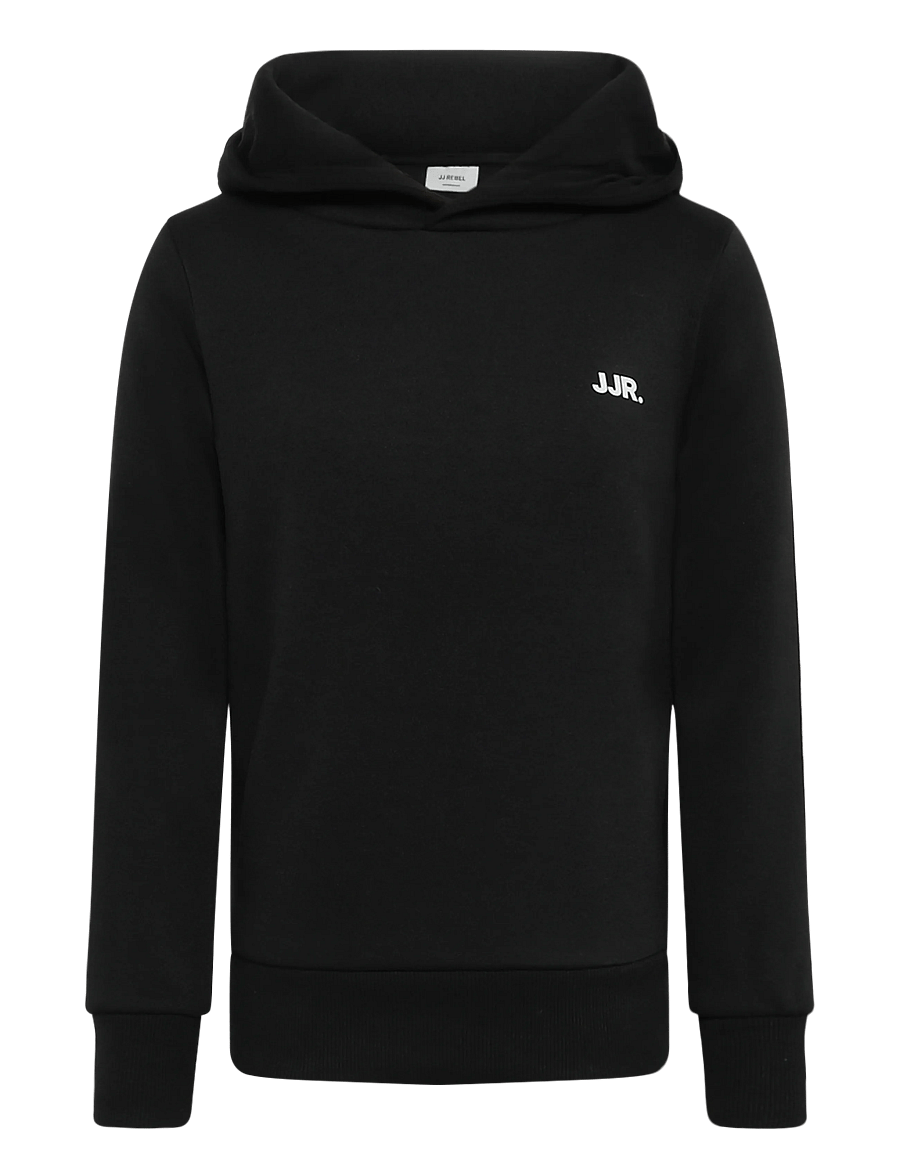 JJ REBEL - JREBREBEL LOGO SWEAT HOOD NOOS JNR - kapuzenpullover - black - 1