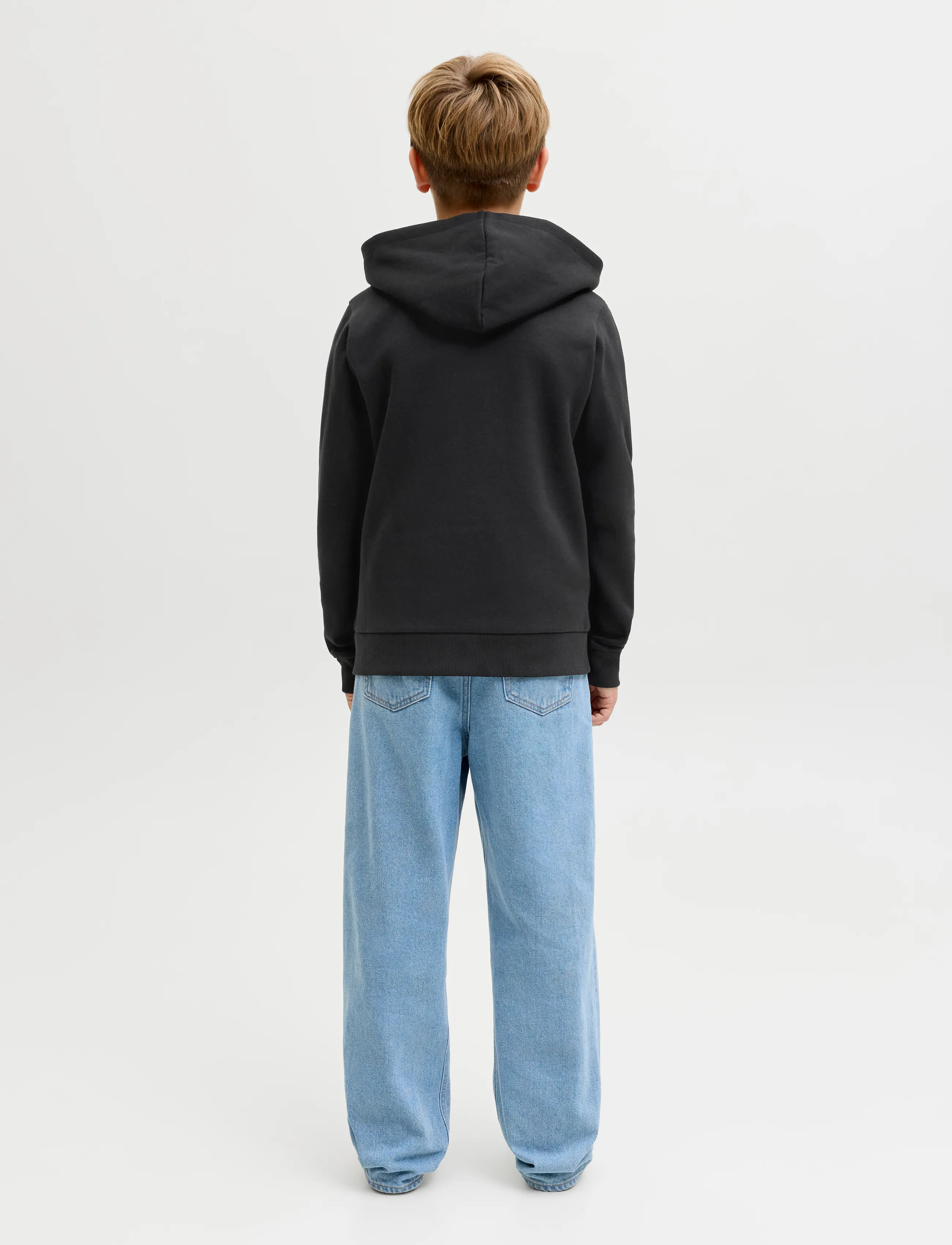 JJ REBEL - JREBREBEL LOGO SWEAT HOOD NOOS JNR - kapuutsiga dressipluusid - black - 3