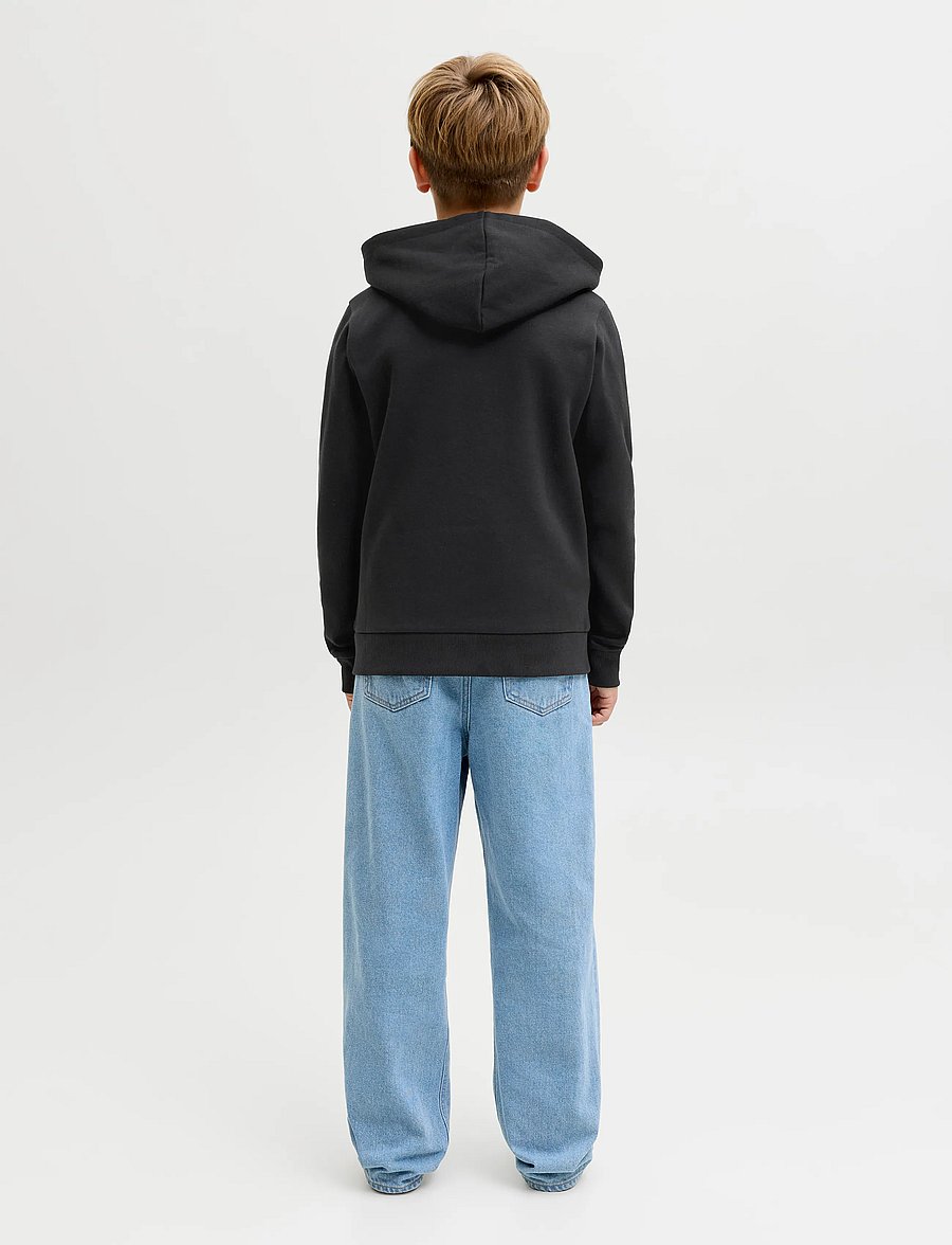 JJ REBEL - JREBREBEL LOGO SWEAT HOOD NOOS JNR - kapuzenpullover - black - 3