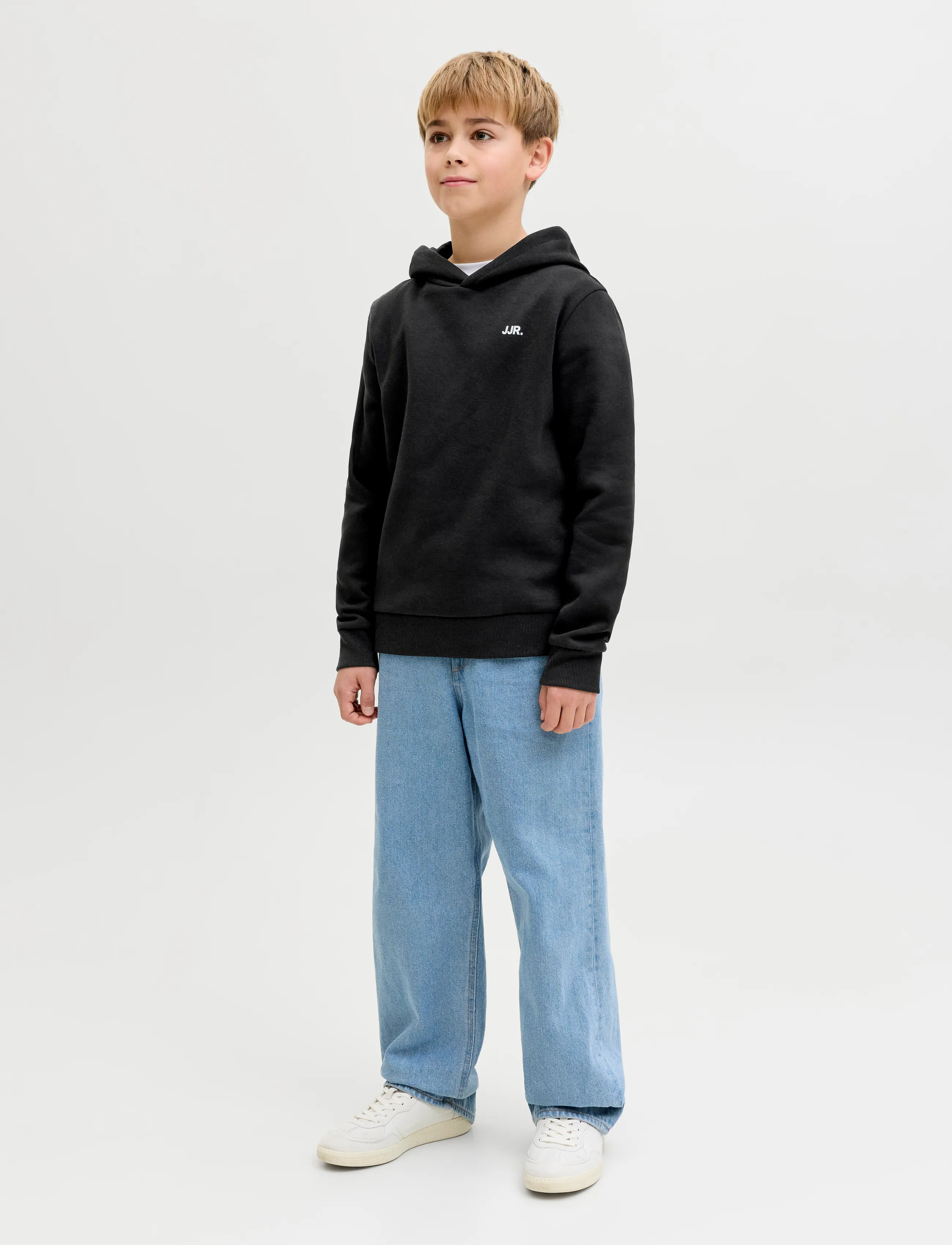 JJ REBEL - JREBREBEL LOGO SWEAT HOOD NOOS JNR - kapuutsiga dressipluusid - black - 4