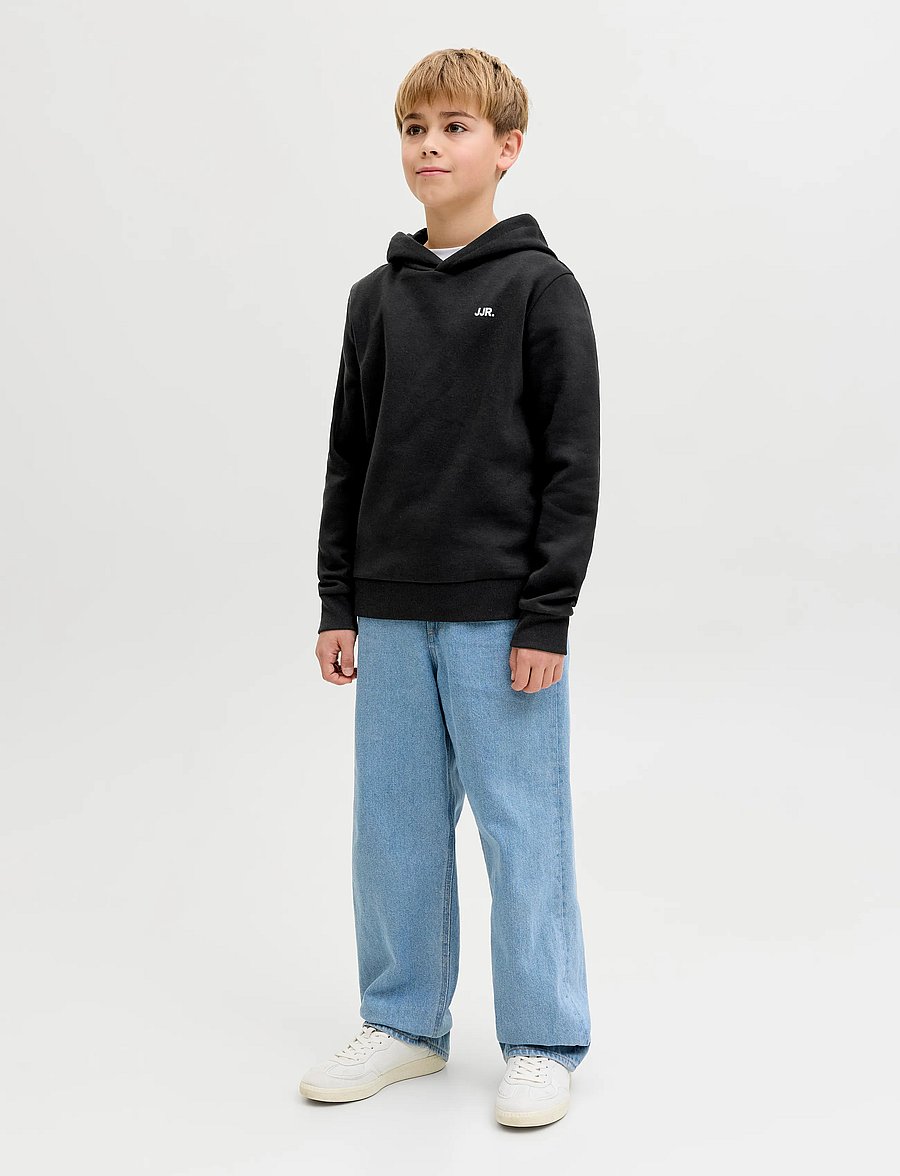 JJ REBEL - JREBREBEL LOGO SWEAT HOOD NOOS JNR - kapuzenpullover - black - 4