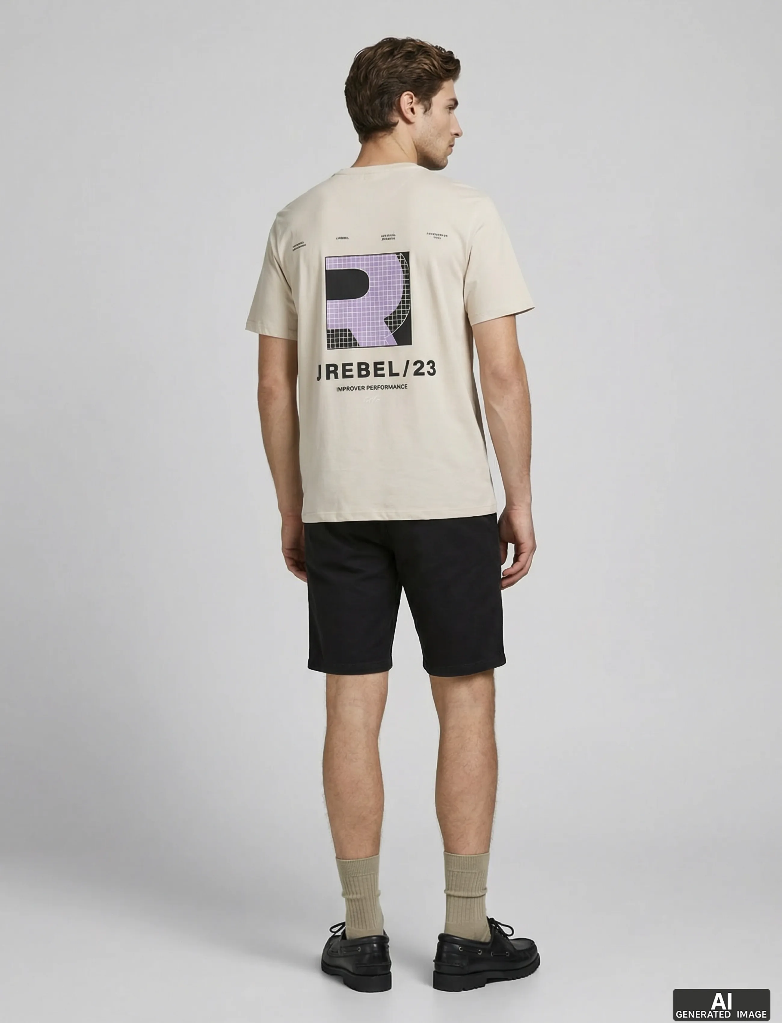 JJ REBEL - JREBEDDIE SS TEE - moonbeam - 3