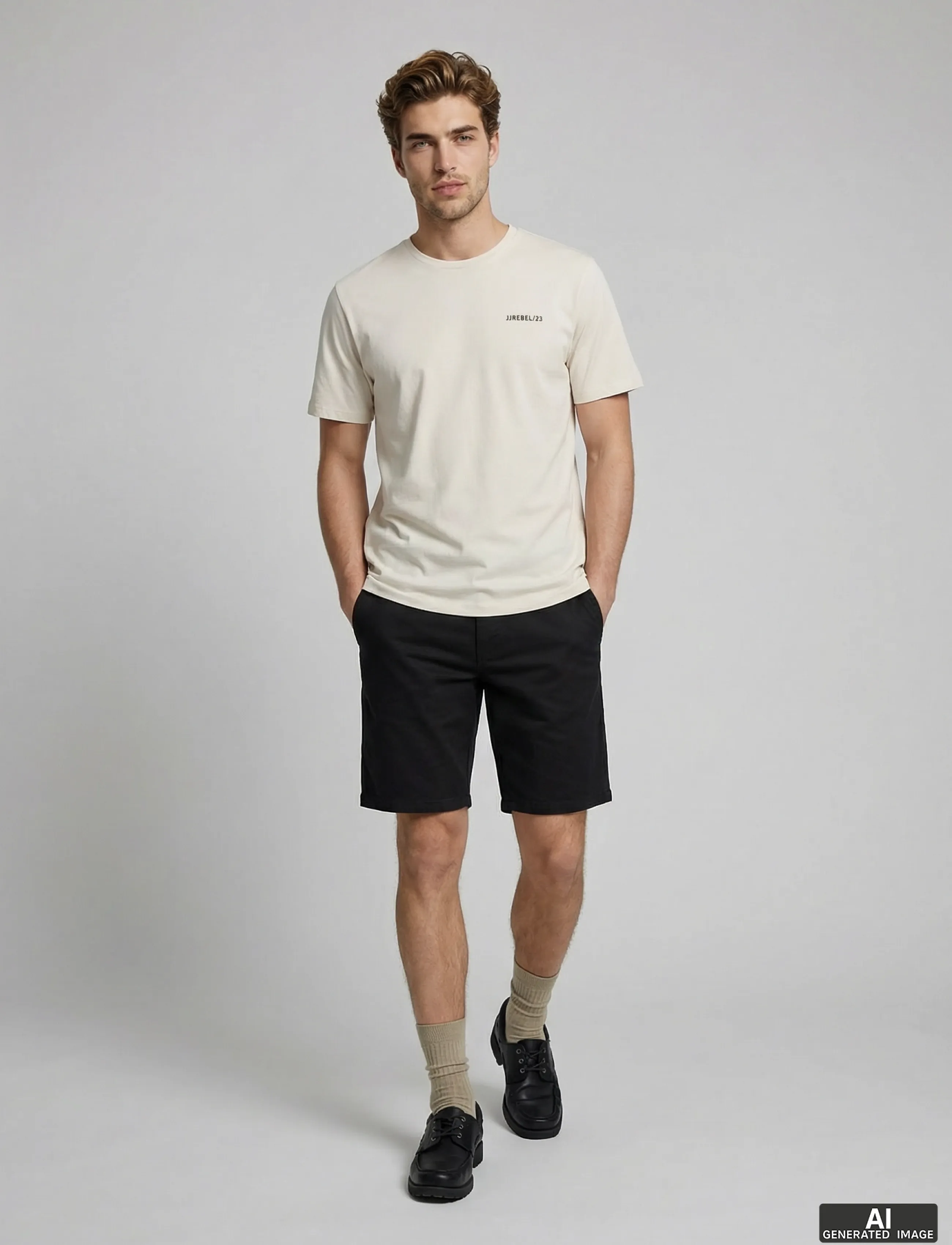 JJ REBEL - JREBEDDIE SS TEE - moonbeam - 4