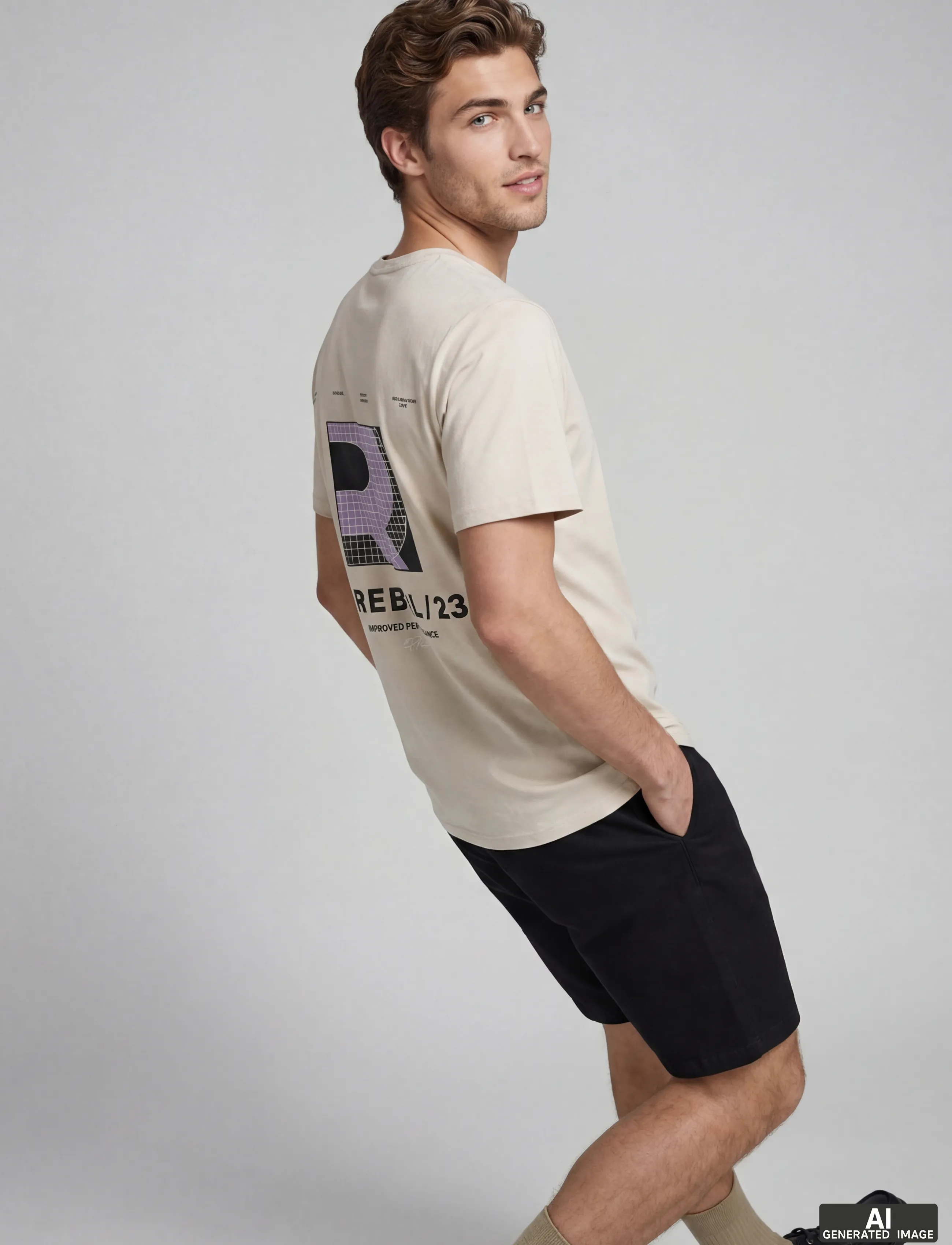 JJ REBEL - JREBEDDIE SS TEE - moonbeam - 5
