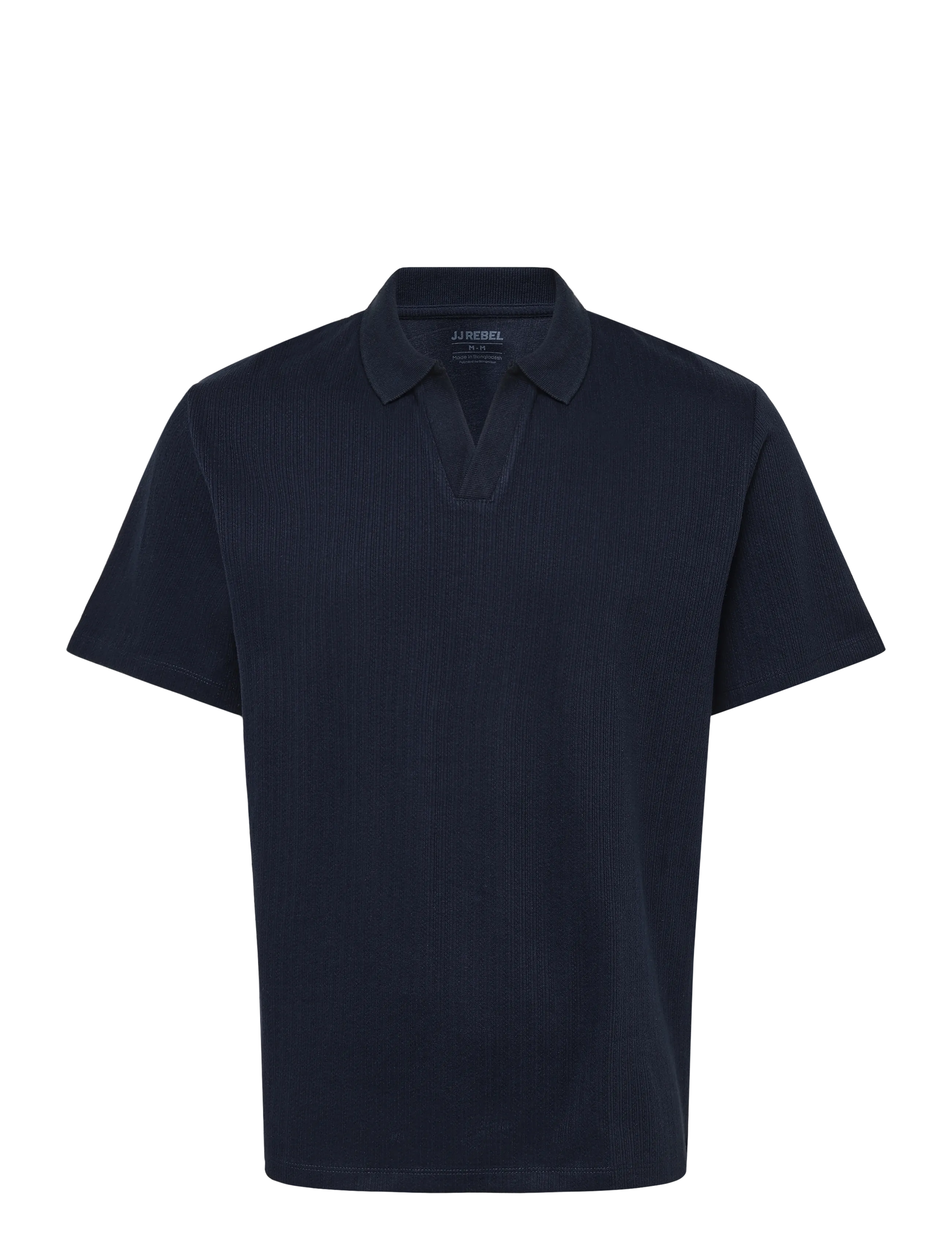 JJ REBEL JREBDENVER SPLIT NECK SS TEE - Kurzärmelig - NAVY BLAZER / navy