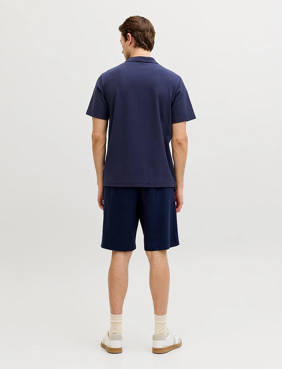 JJ REBEL - JREBDENVER SPLIT NECK SS TEE - navy blazer - 2