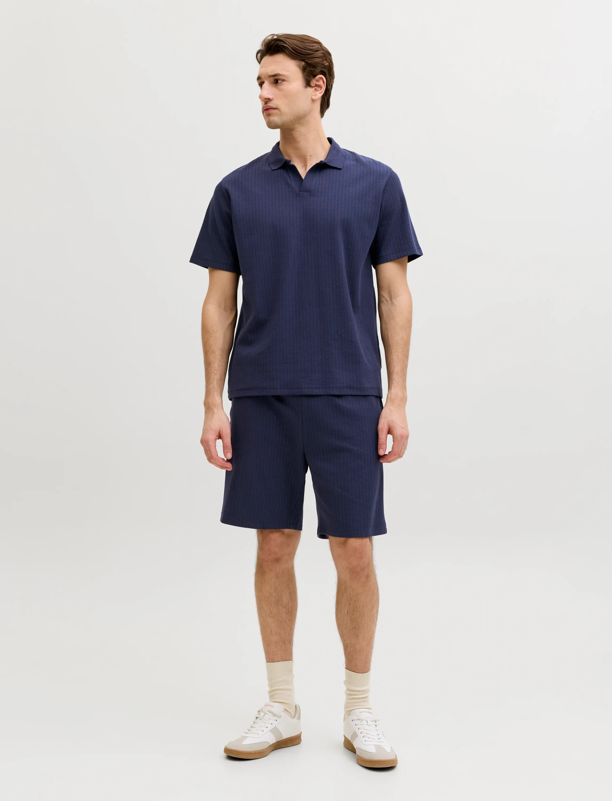 JJ REBEL - JREBDENVER SPLIT NECK SS TEE - navy blazer - 3