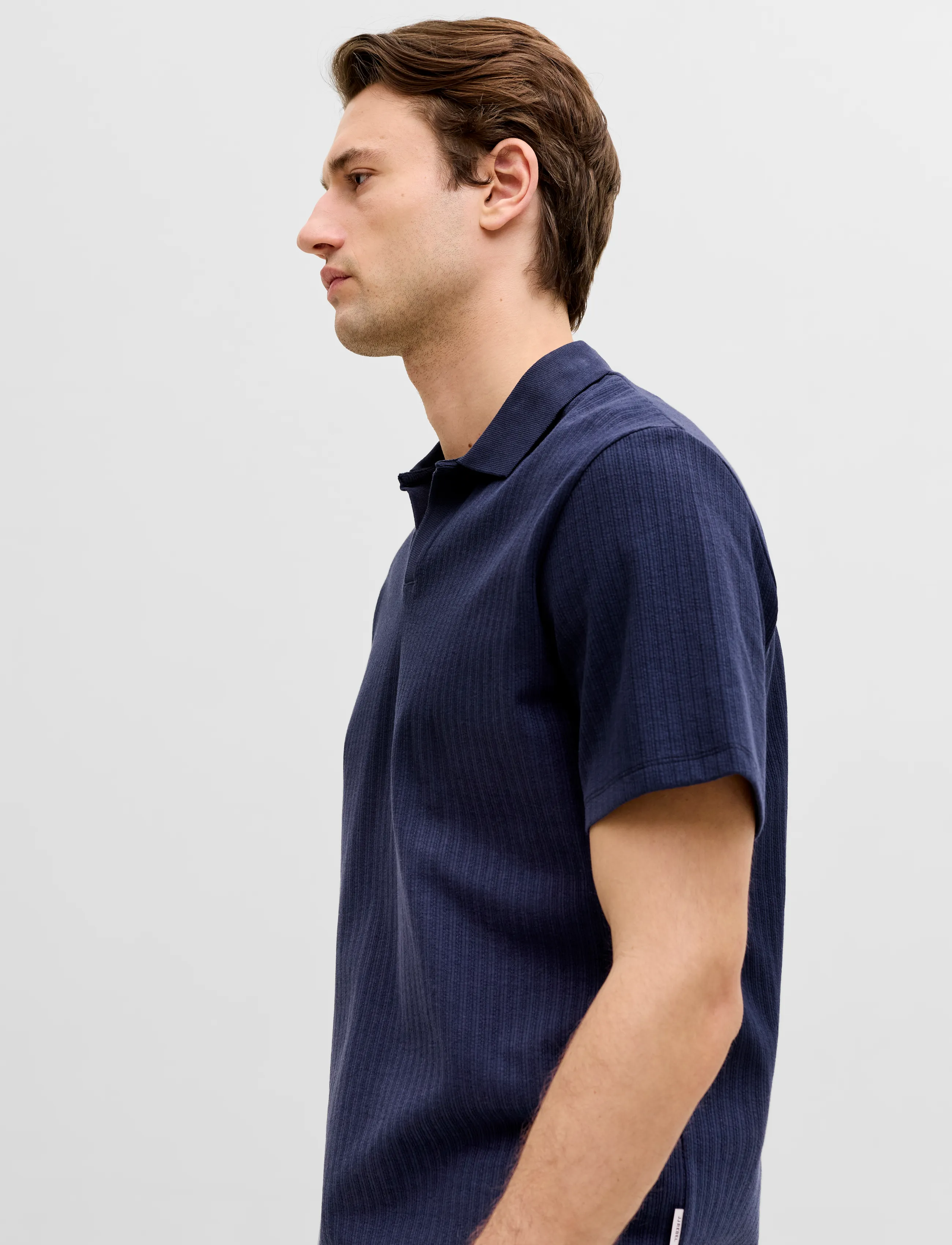 JJ REBEL - JREBDENVER SPLIT NECK SS TEE - navy blazer - 5