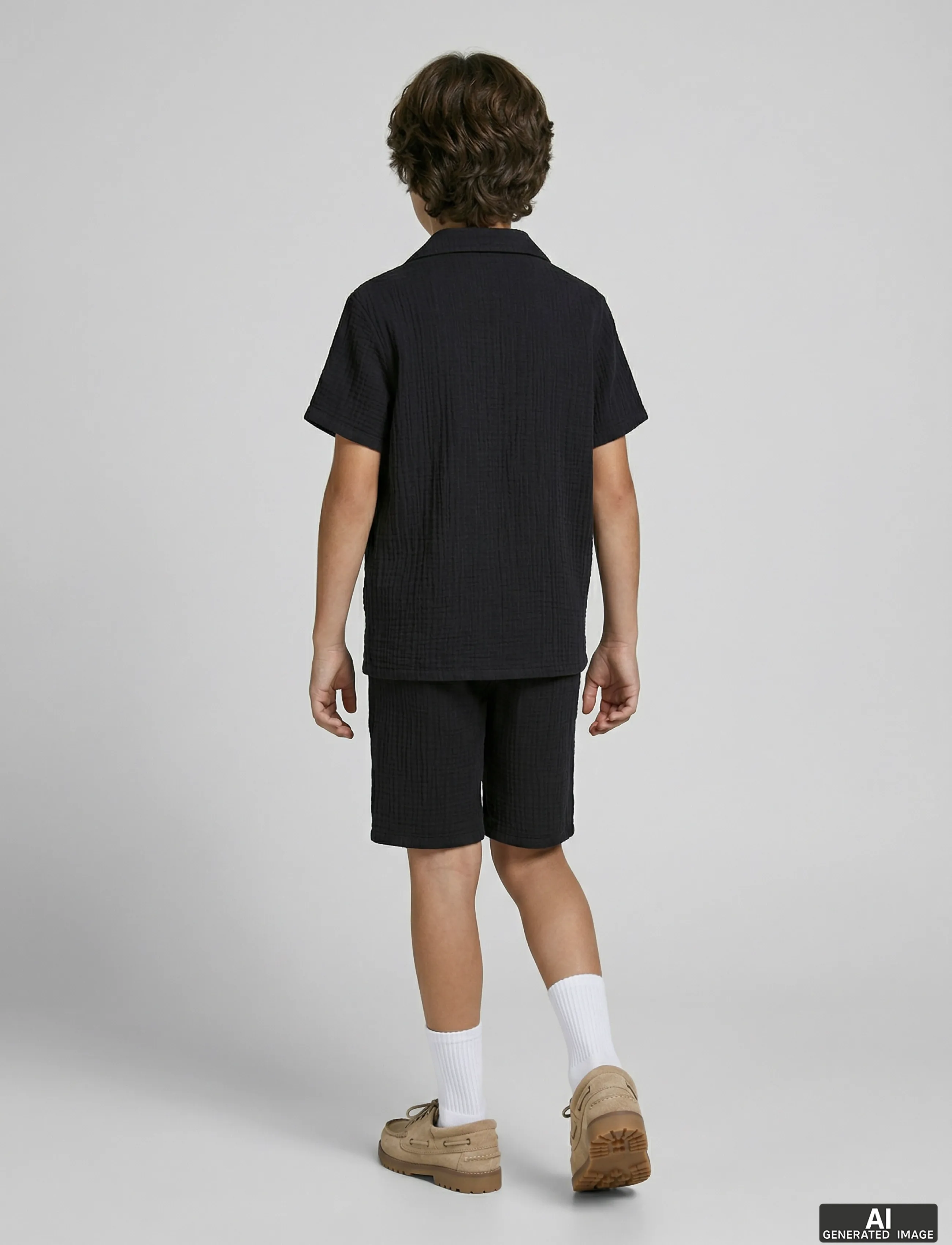 JJ REBEL - JREBJASON PATRICK JOGGER SHORT SRT JNR - gode sommertilbud - black - 3