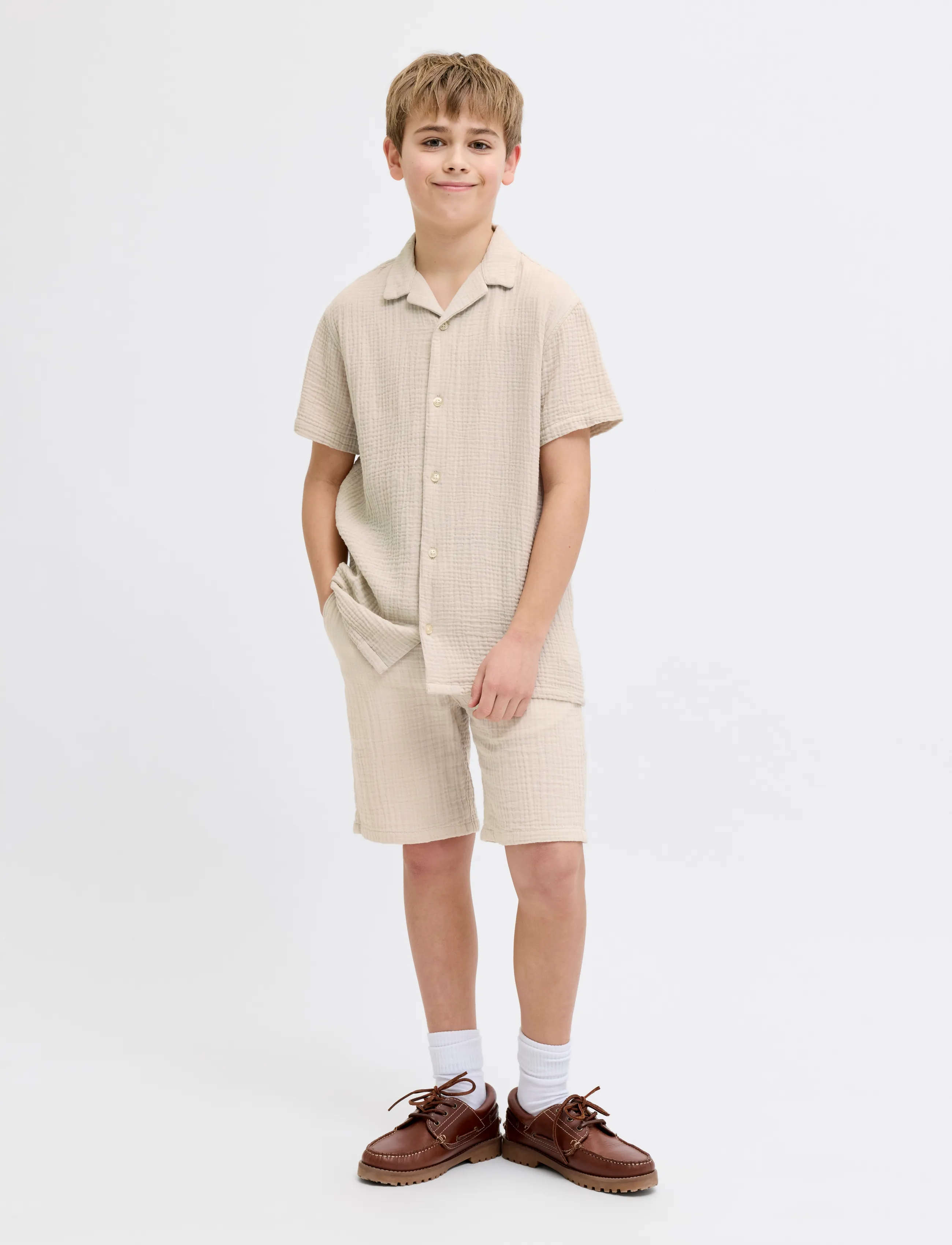 JJ REBEL - JREBJASON PATRICK JOGGER SHORT SRT JNR - gode sommertilbud - moonbeam - 4