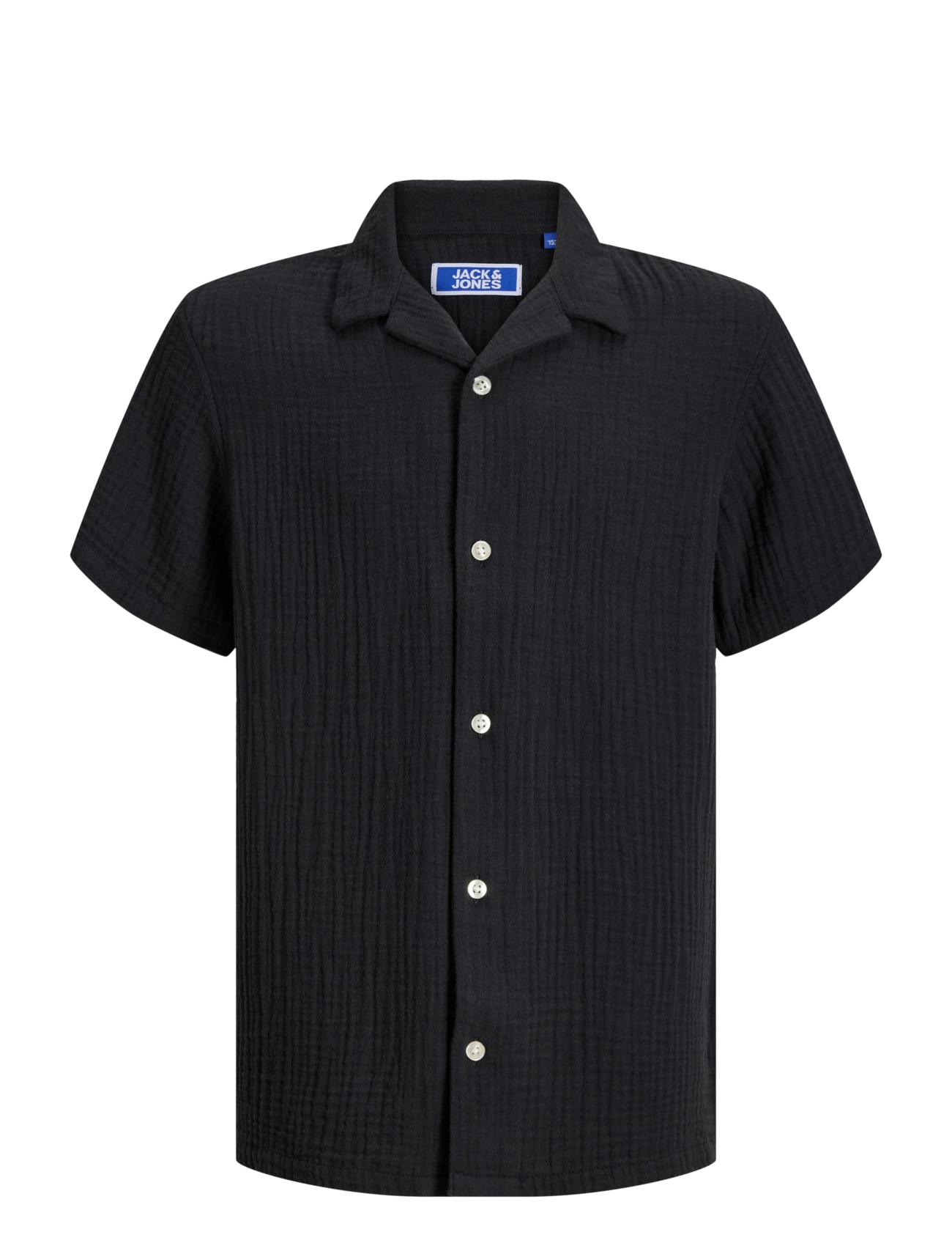 JJ REBEL JREBJASON PATRICK RESORT SHIRT SS JNR - Alussärgid - BLACK / black