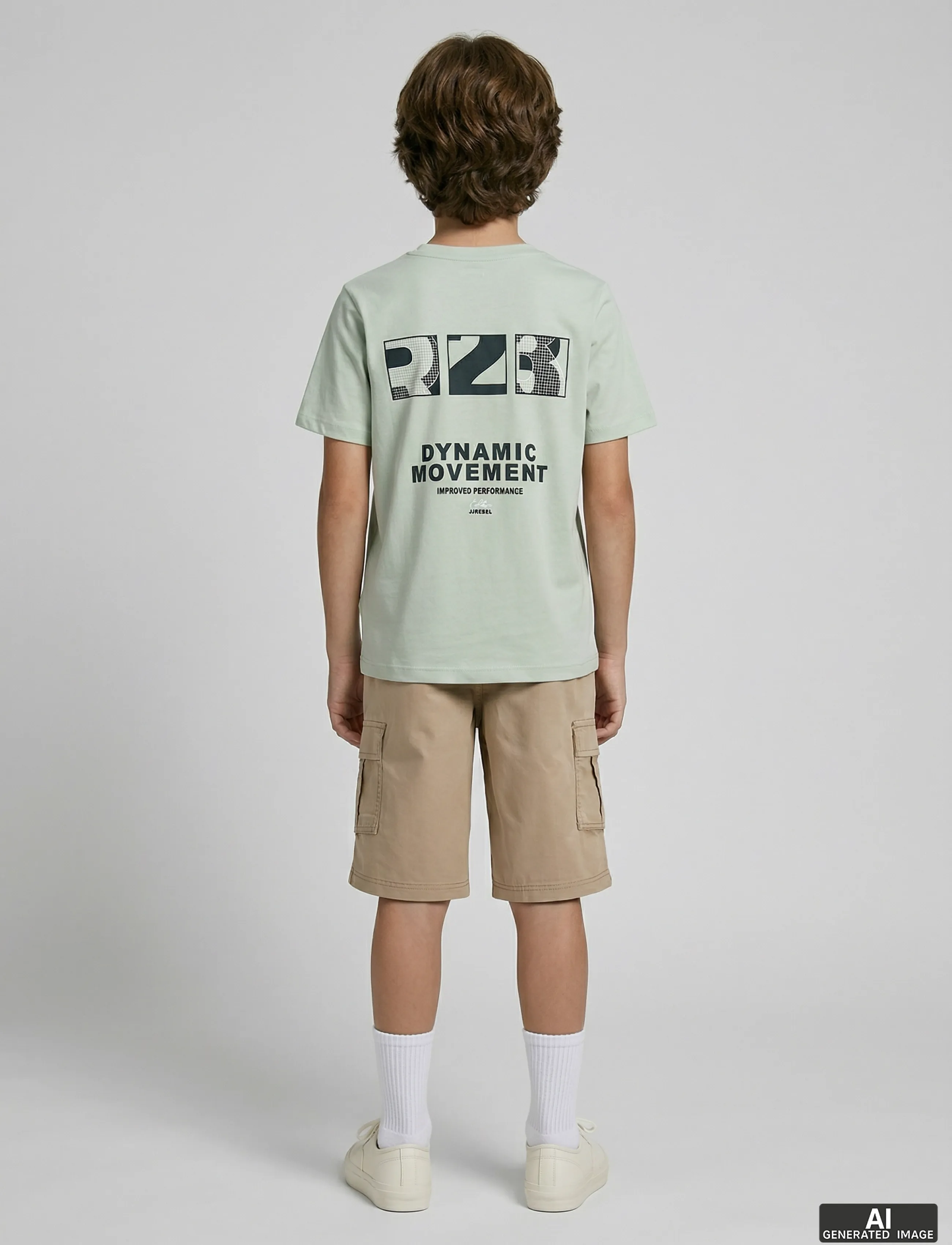 JJ REBEL - JREBEDDIE SS TEE JNR - kortærmede t-shirts - aqua gray - 3