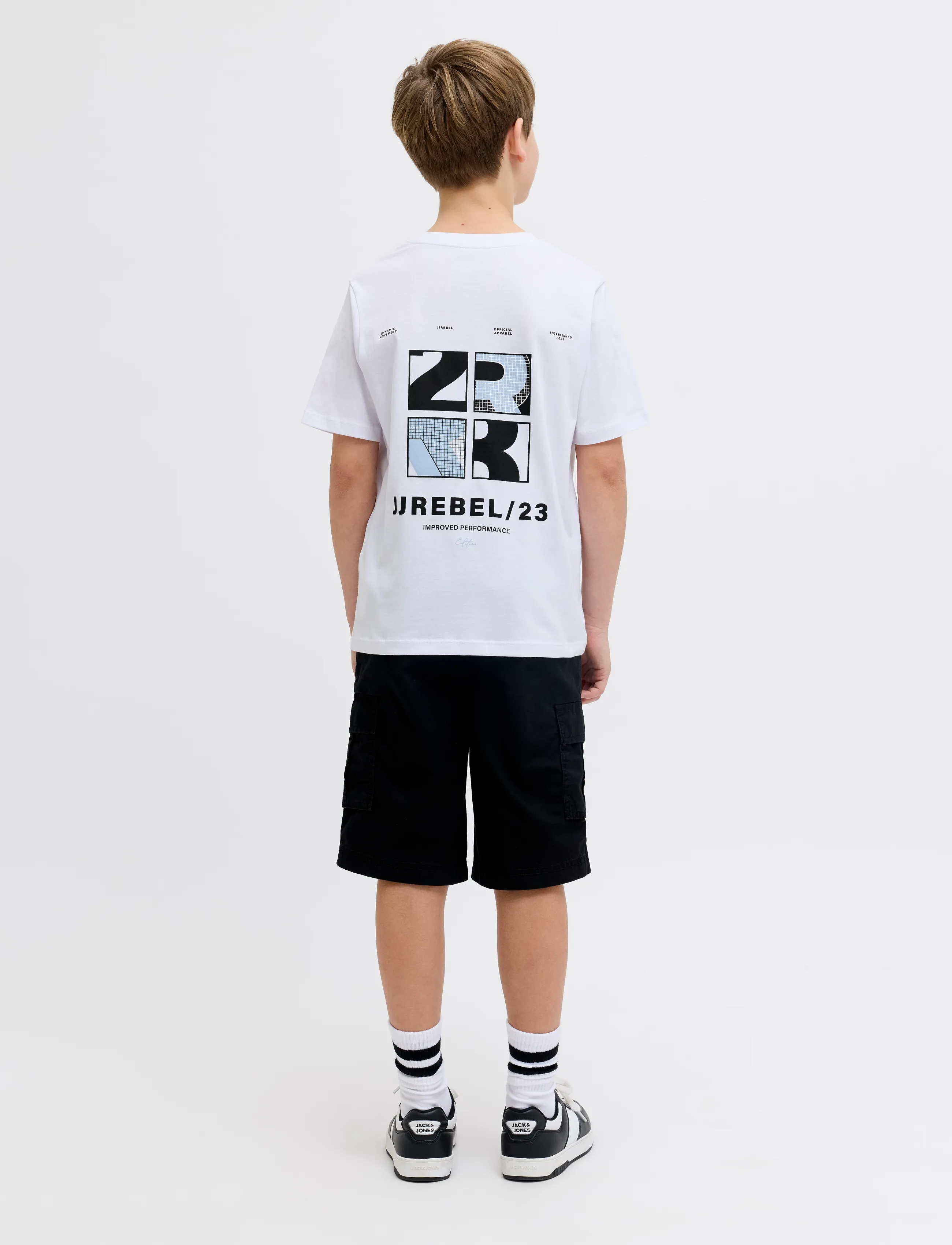 JJ REBEL - JREBEDDIE SS TEE JNR - kortærmede t-shirts - white - 3