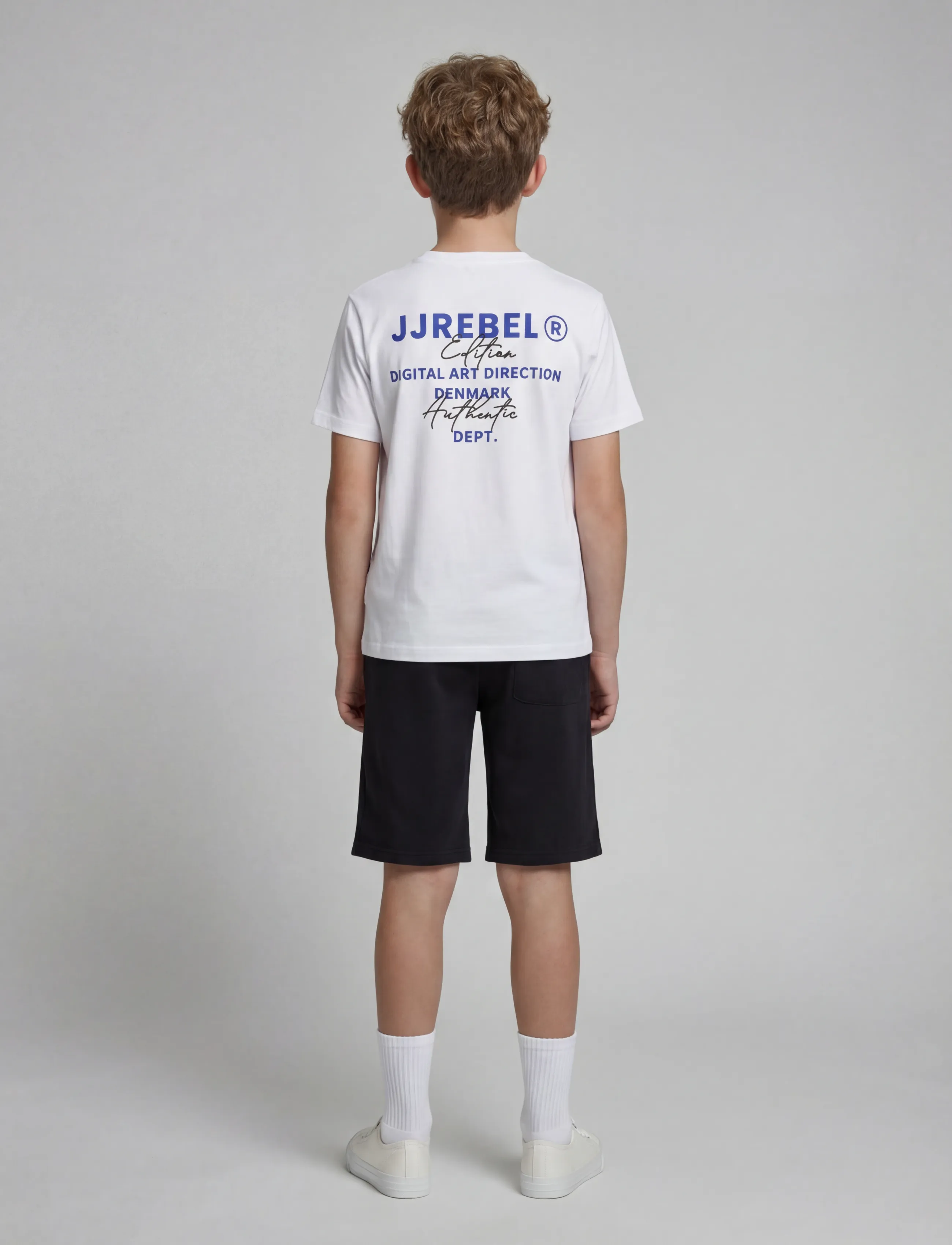 JJ REBEL - JREBGORM REG REBEL LOGO SW SHORTS SN JNR - sweatshorts - black - 3