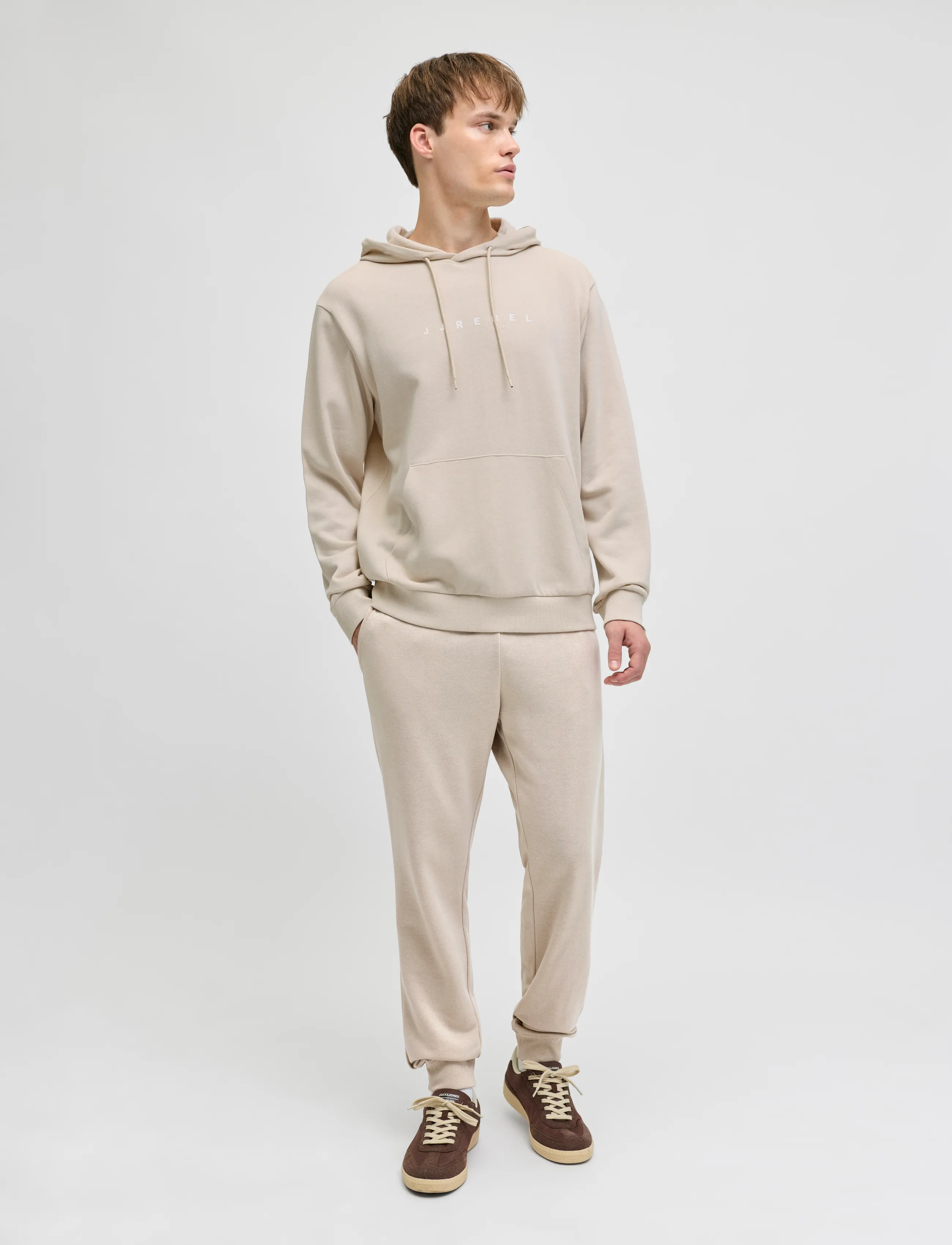 JJ REBEL - JREBROCKY LOGO SWEAT PANTS - laveste priser - moonbeam - 4