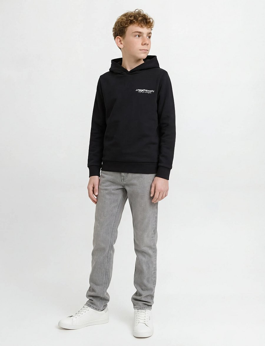 JJ REBEL - JREBRYAN JJCRAFT AT 631 NOOS JNR - loose jeans - grey denim - 4