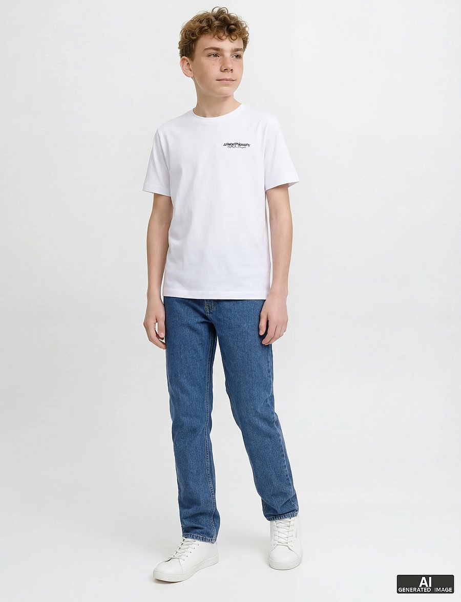 JJ REBEL - JREBRYAN JJCRAFT AT 635 NOOS JNR - loose jeans - blue denim - 4