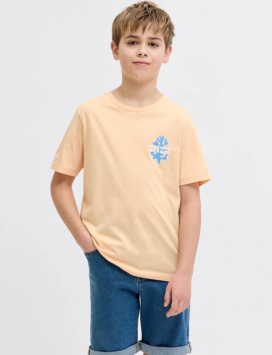 JJ REBEL - JREBANTONIO SS TEE JNR - apricot ice - 0