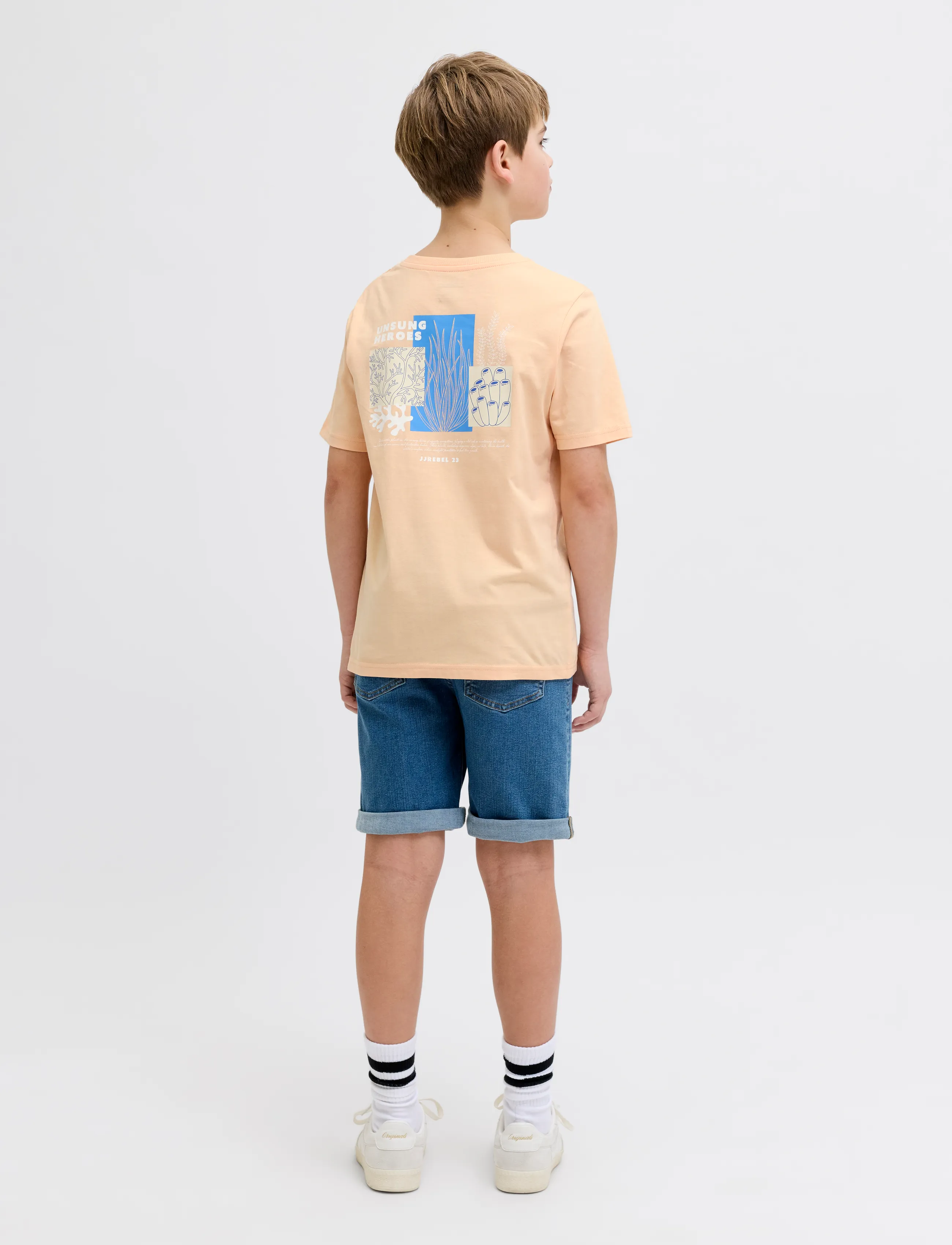 JJ REBEL - JREBANTONIO SS TEE JNR - apricot ice - 3