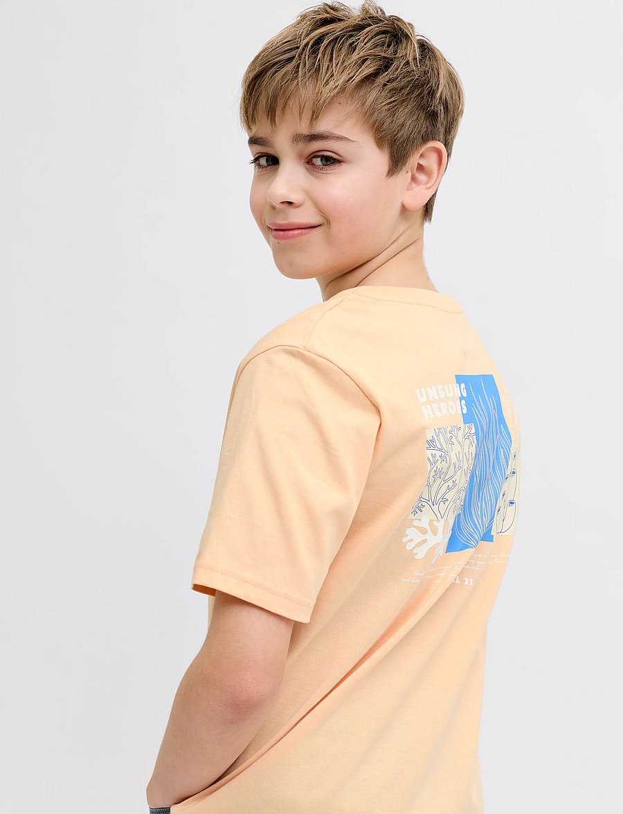 JJ REBEL - JREBANTONIO SS TEE JNR - apricot ice - 5