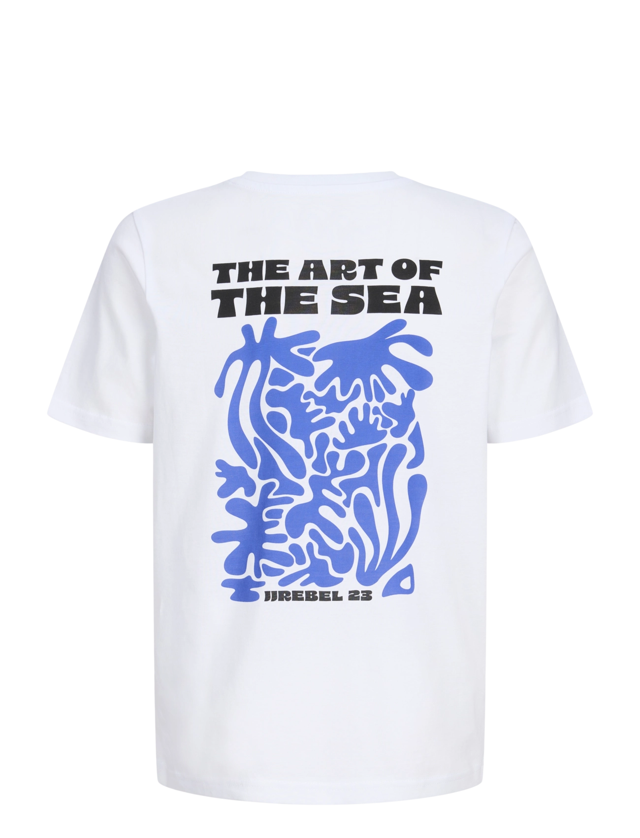 JJ REBEL - JREBANTONIO SS TEE JNR - kortærmede t-shirts - bright white - 2