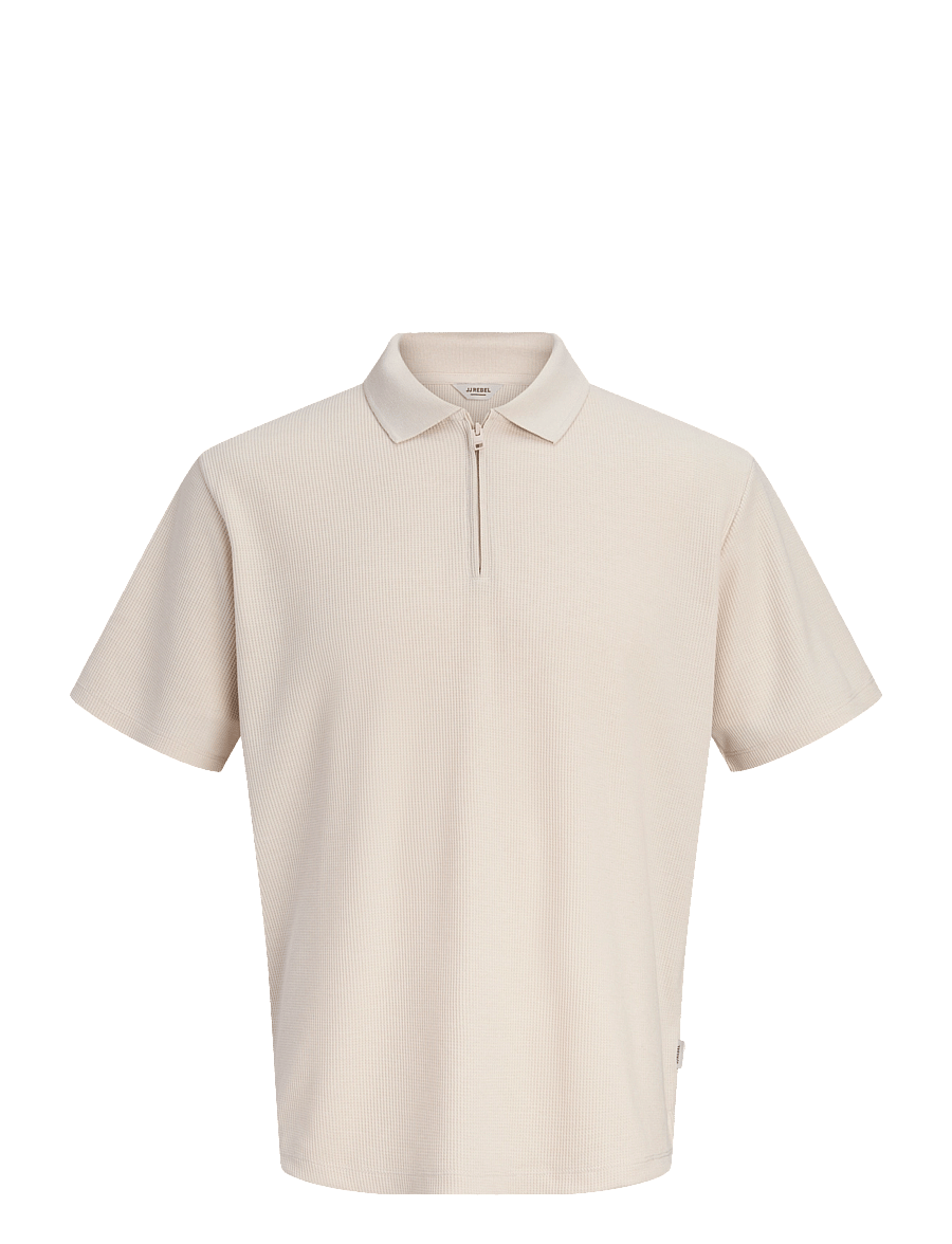 JJ REBEL - JREBARCO SS ZIP POLO - lühikeste varrukatega polod - moonbeam - 0