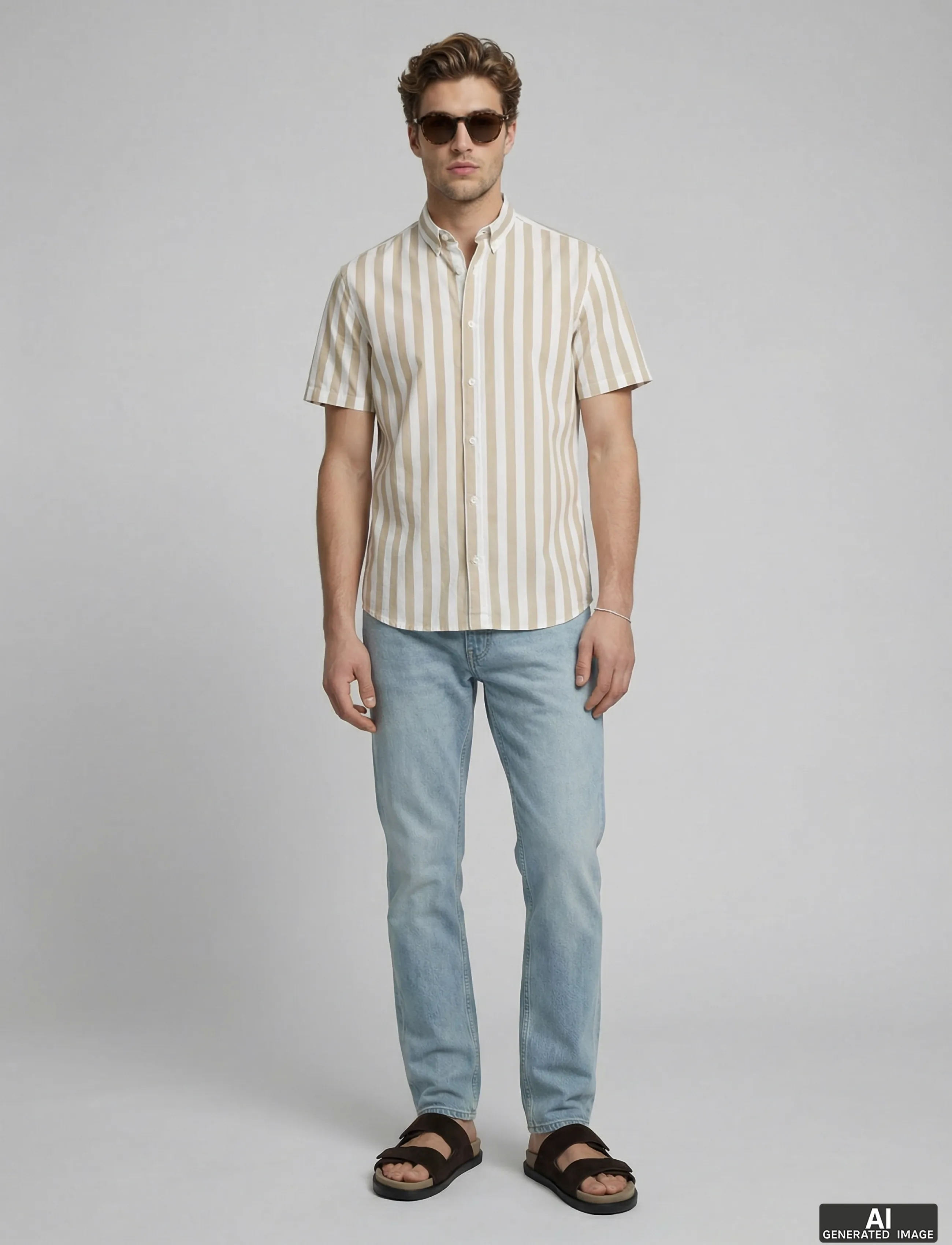 JJ REBEL - JREBALFRED STRIPE SS SHIRT - laveste priser - crockery - 4