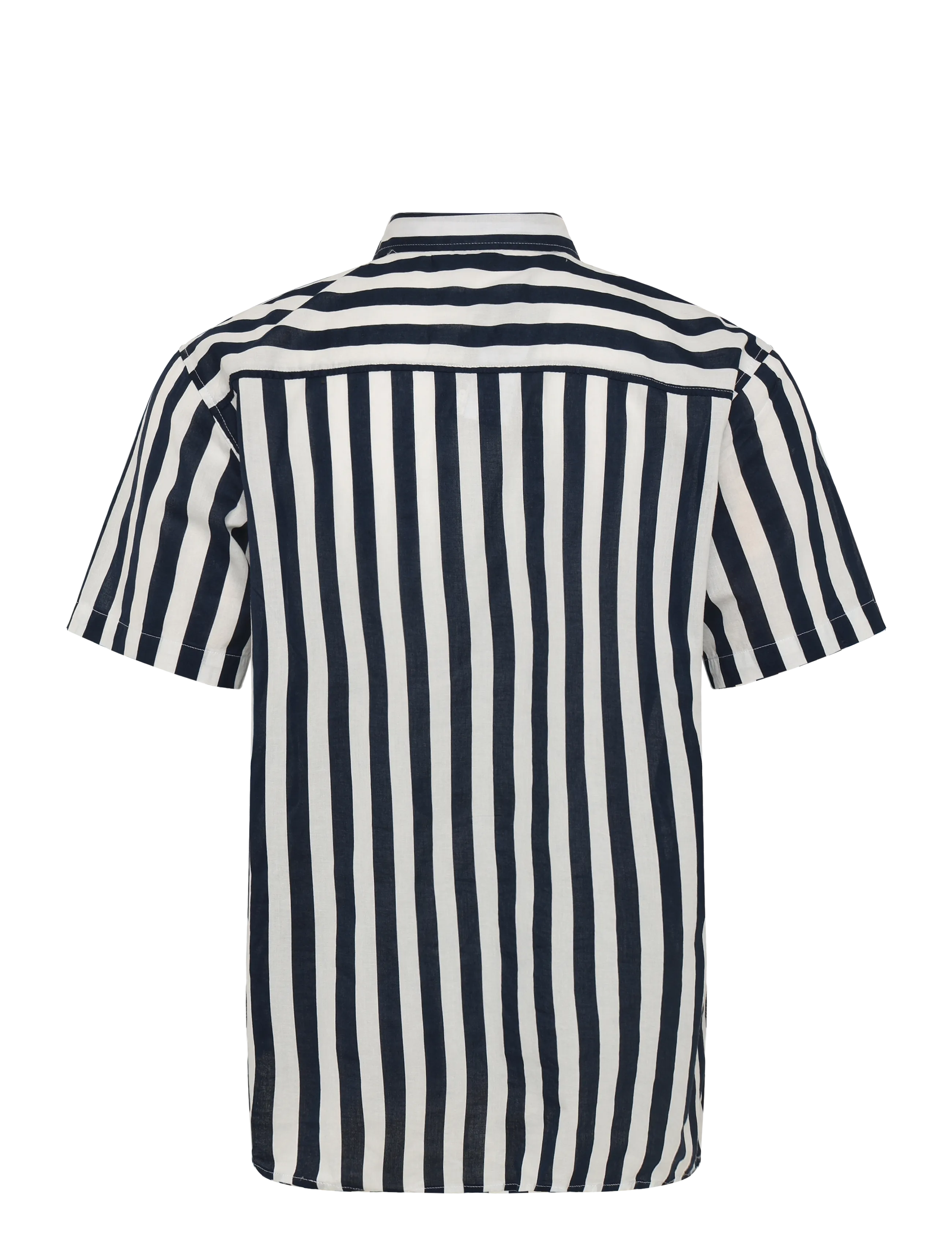 JJ REBEL - JREBALFRED STRIPE SS SHIRT - laveste priser - navy blazer - 1